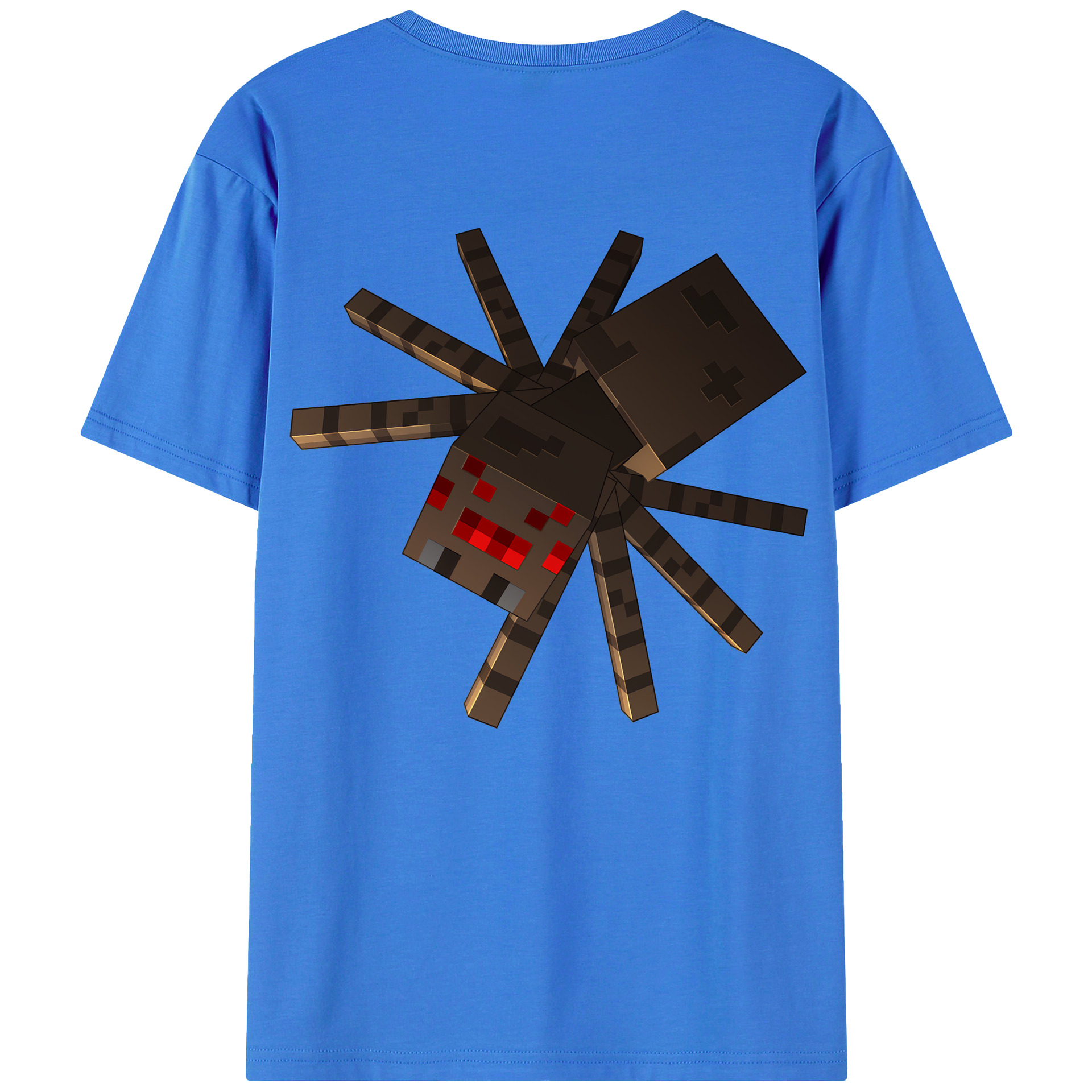 （画像用） マインクラフト ブロックの世界 Minecraft MC Block world 綿100％半袖Tシャツ（背面プリント）
