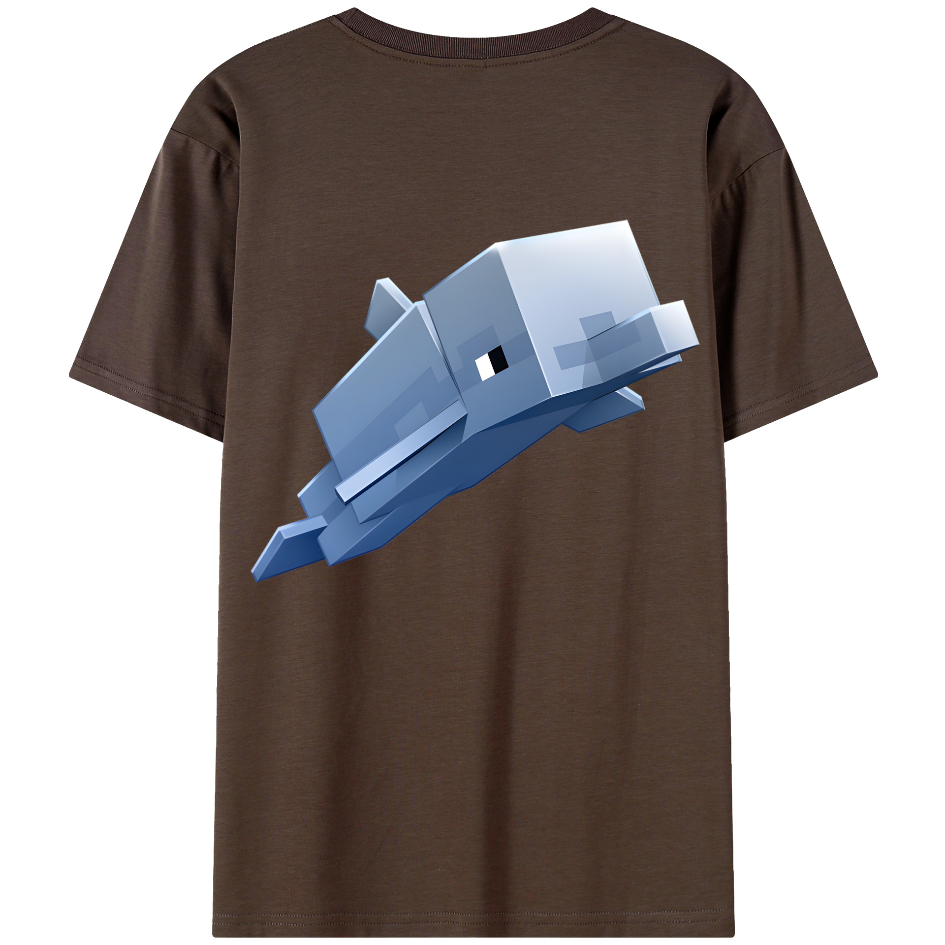 （画像用） マインクラフト ブロックの世界 Minecraft MC Block world 綿100％半袖Tシャツ（背面プリント）
