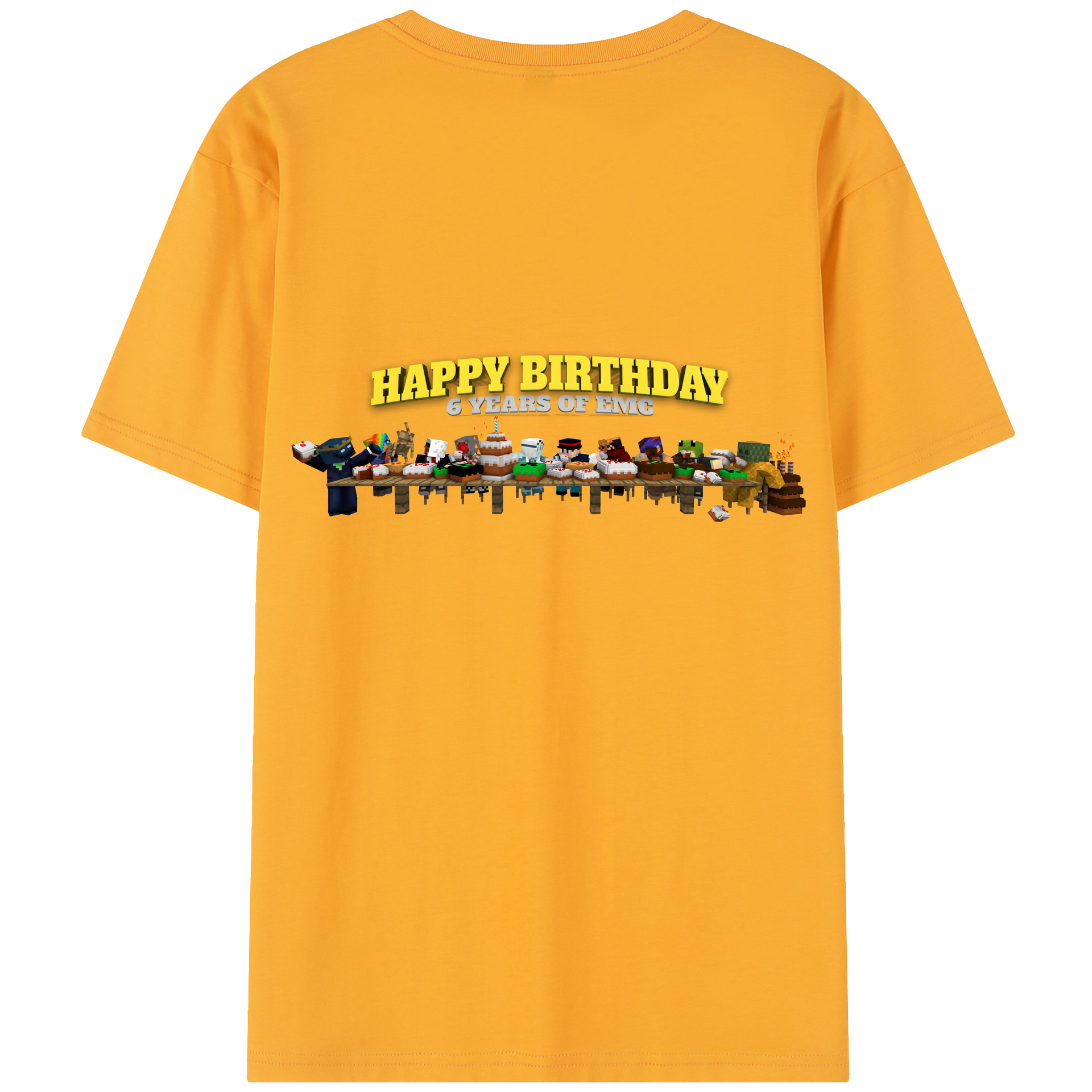 （画像用） マインクラフト ブロックの世界 Minecraft MC Block world 綿100％半袖Tシャツ（背面プリント）
