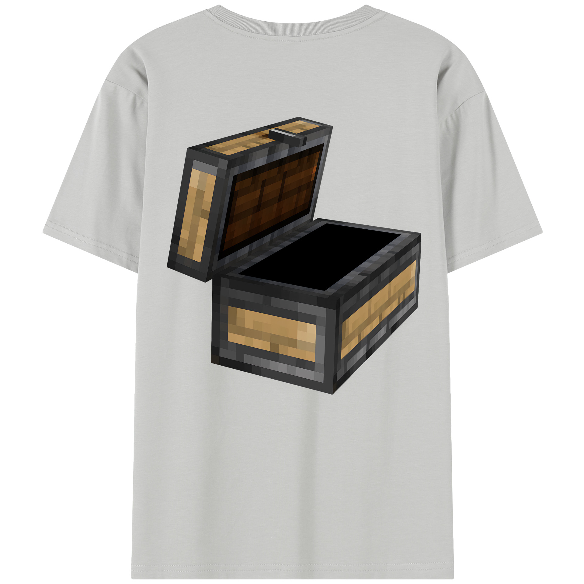 （画像用） マインクラフト ブロックの世界 Minecraft MC Block world 綿100％半袖Tシャツ（背面プリント）