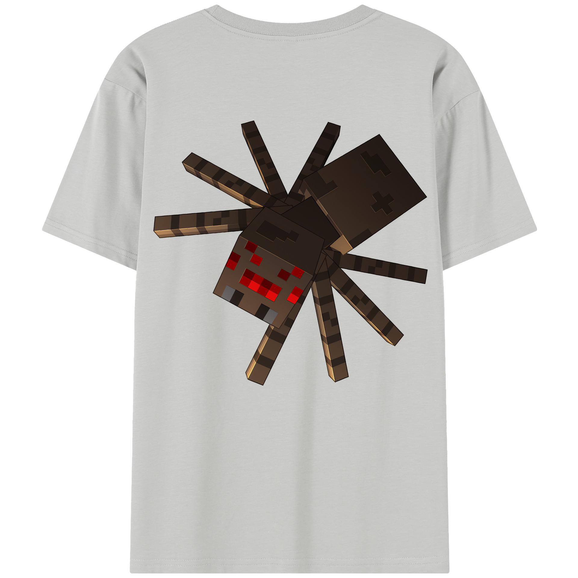 （画像用） マインクラフト ブロックの世界 Minecraft MC Block world 綿100％半袖Tシャツ（背面プリント）
