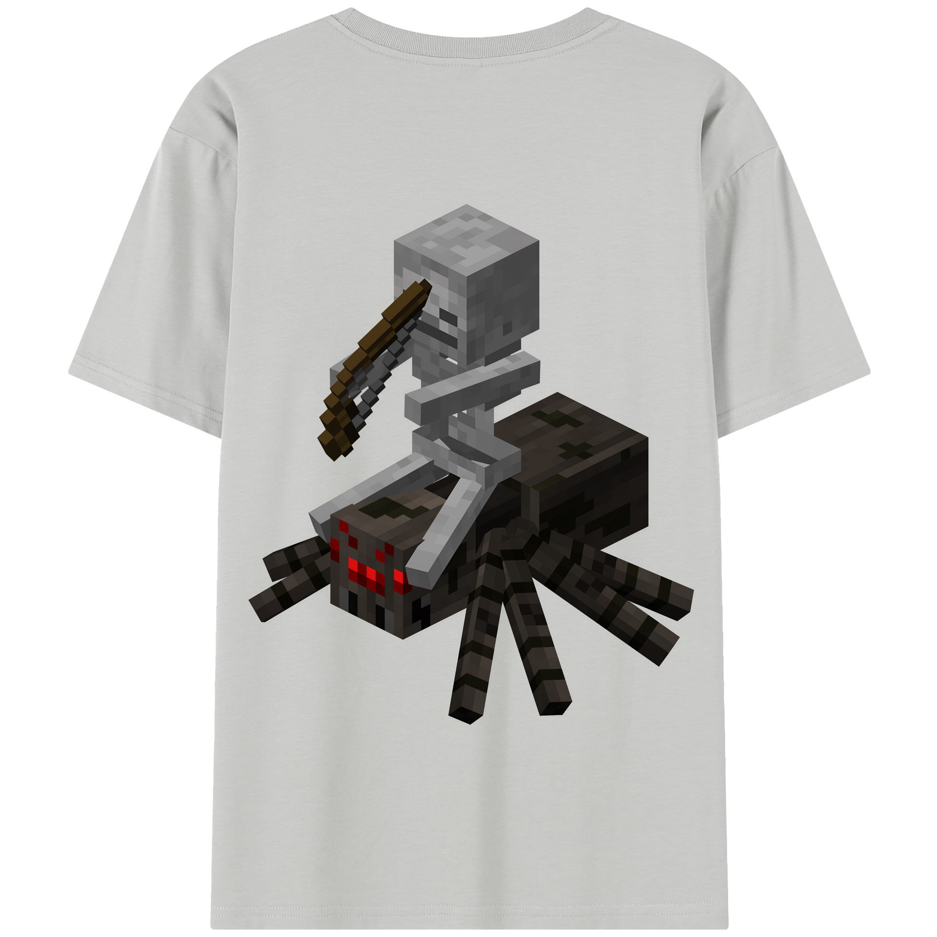 （画像用） マインクラフト ブロックの世界 Minecraft MC Block world 綿100％半袖Tシャツ（背面プリント）