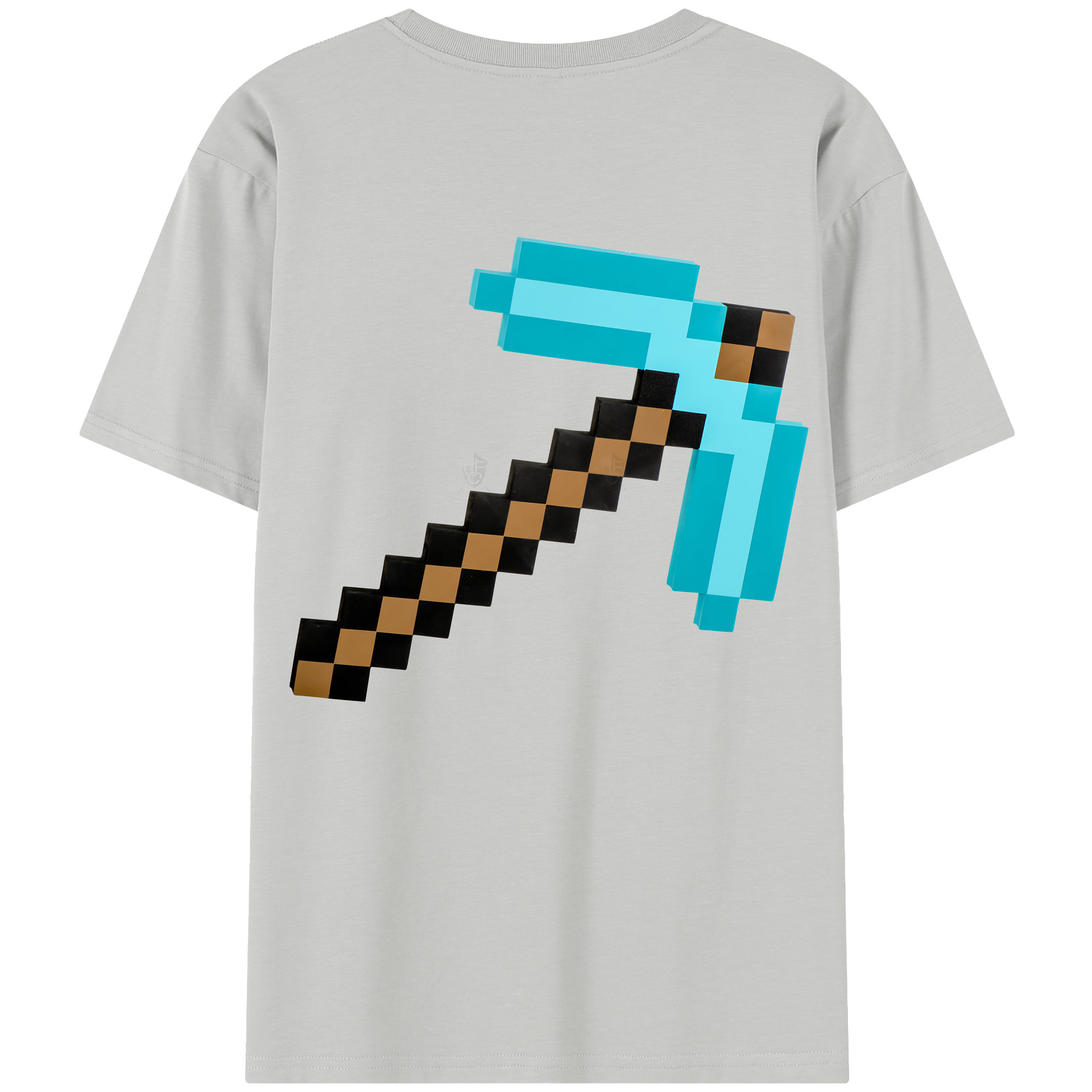 （画像用） マインクラフト ブロックの世界 Minecraft MC Block world 綿100％半袖Tシャツ（背面プリント）