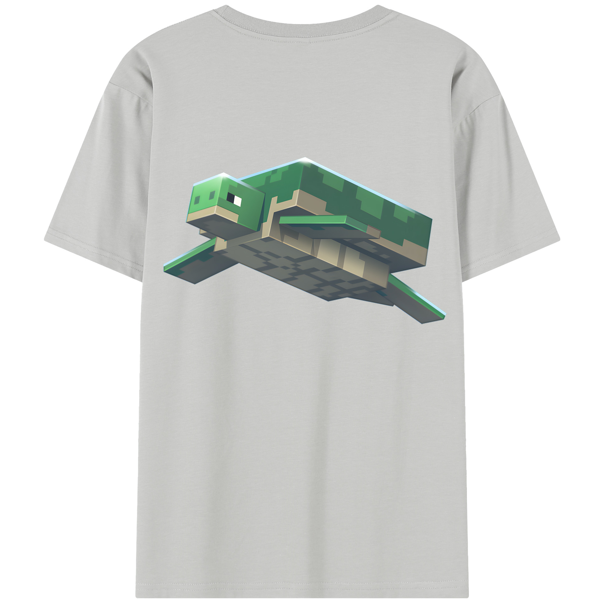 （画像用） マインクラフト ブロックの世界 Minecraft MC Block world 綿100％半袖Tシャツ（背面プリント）