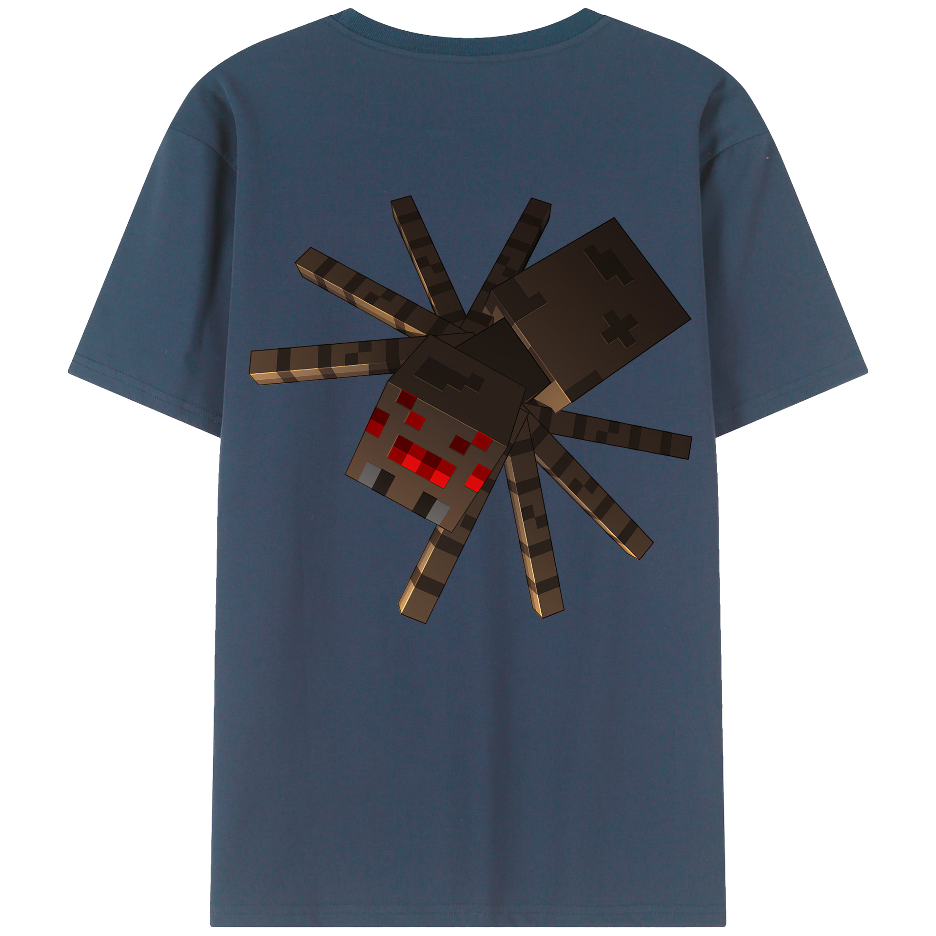 （画像用） マインクラフト ブロックの世界 Minecraft MC Block world 綿100％半袖Tシャツ（背面プリント）