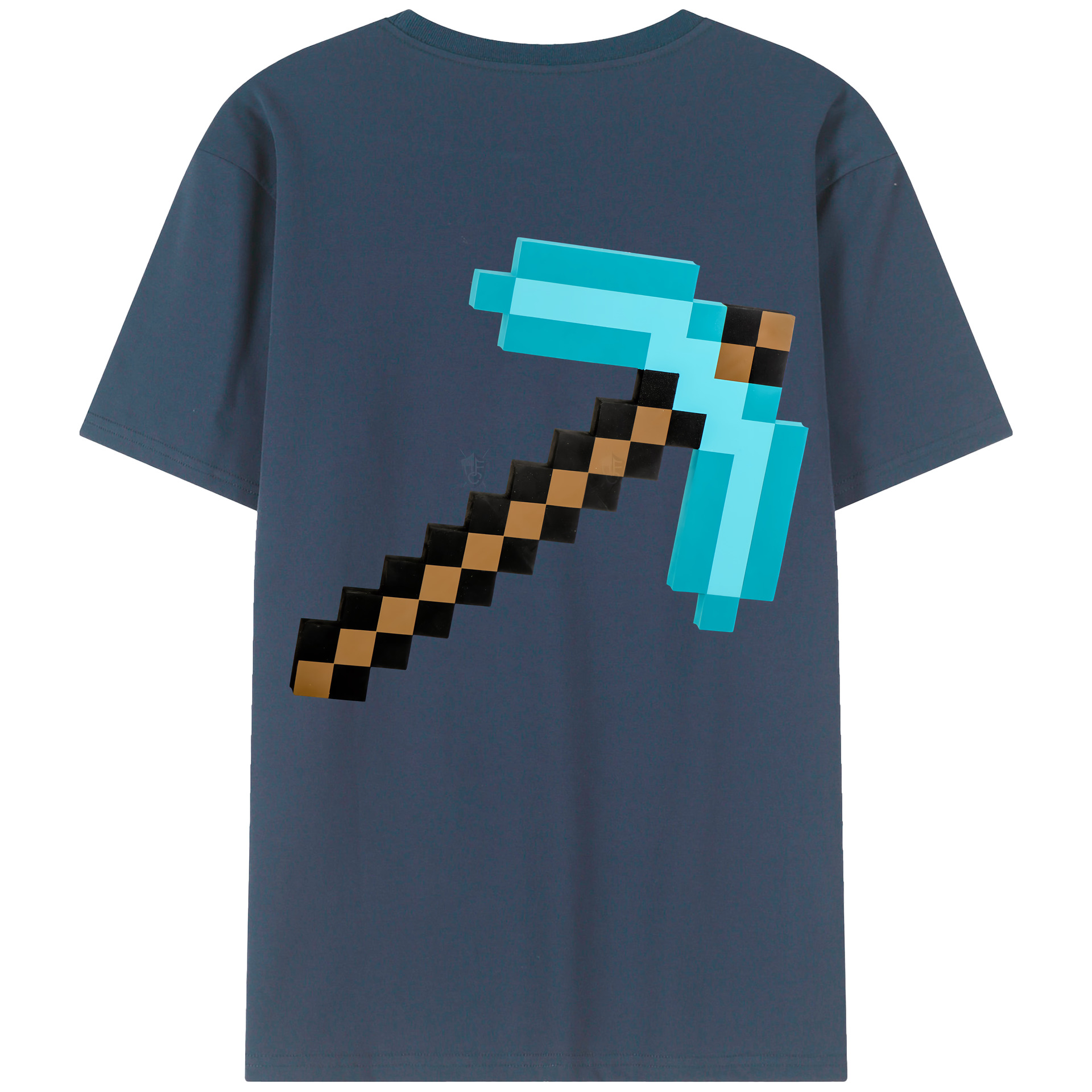 （画像用） マインクラフト ブロックの世界 Minecraft MC Block world 綿100％半袖Tシャツ（背面プリント）