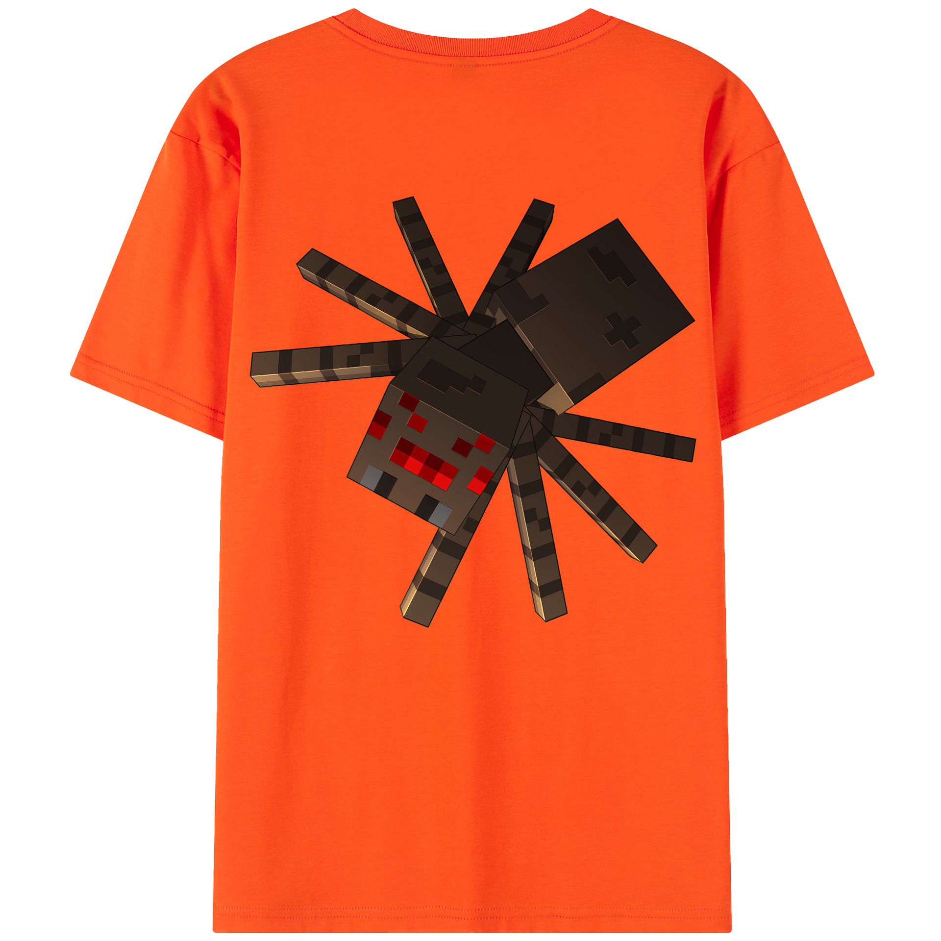 （画像用） マインクラフト ブロックの世界 Minecraft MC Block world 綿100％半袖Tシャツ（背面プリント）
