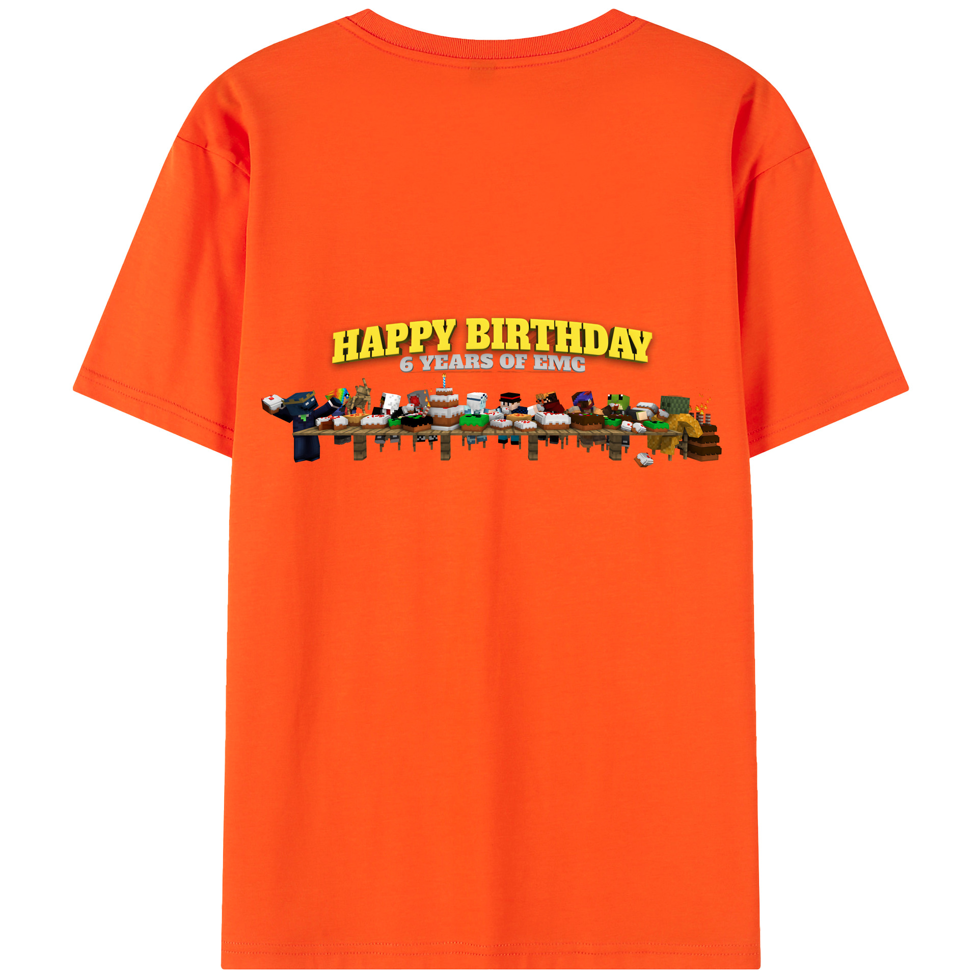 （画像用） マインクラフト ブロックの世界 Minecraft MC Block world 綿100％半袖Tシャツ（背面プリント）