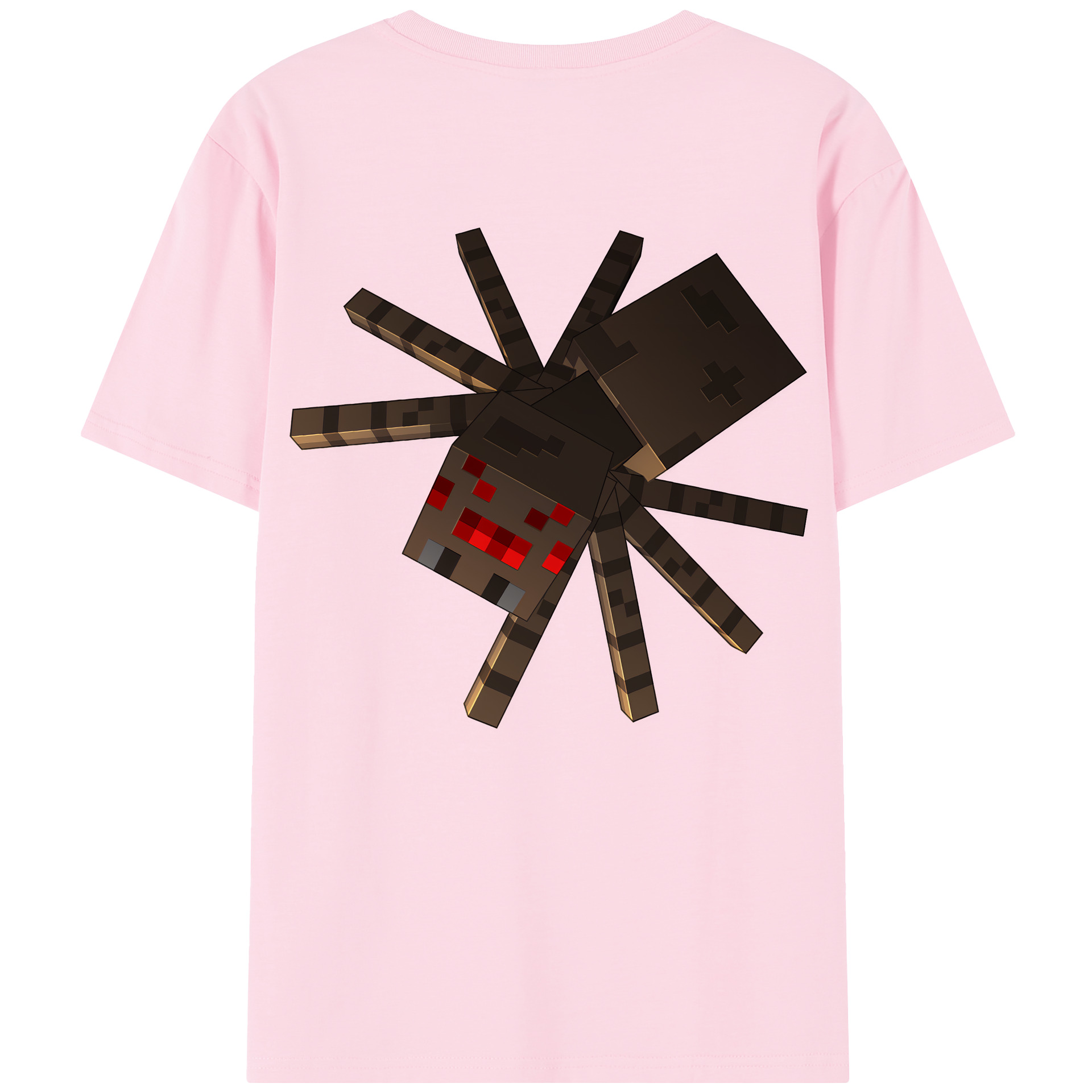 （画像用） マインクラフト ブロックの世界 Minecraft MC Block world 綿100％半袖Tシャツ（背面プリント）