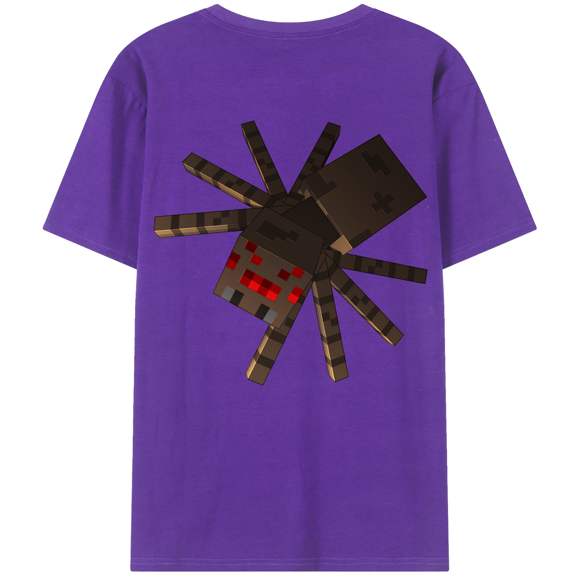 （画像用） マインクラフト ブロックの世界 Minecraft MC Block world 綿100％半袖Tシャツ（背面プリント）