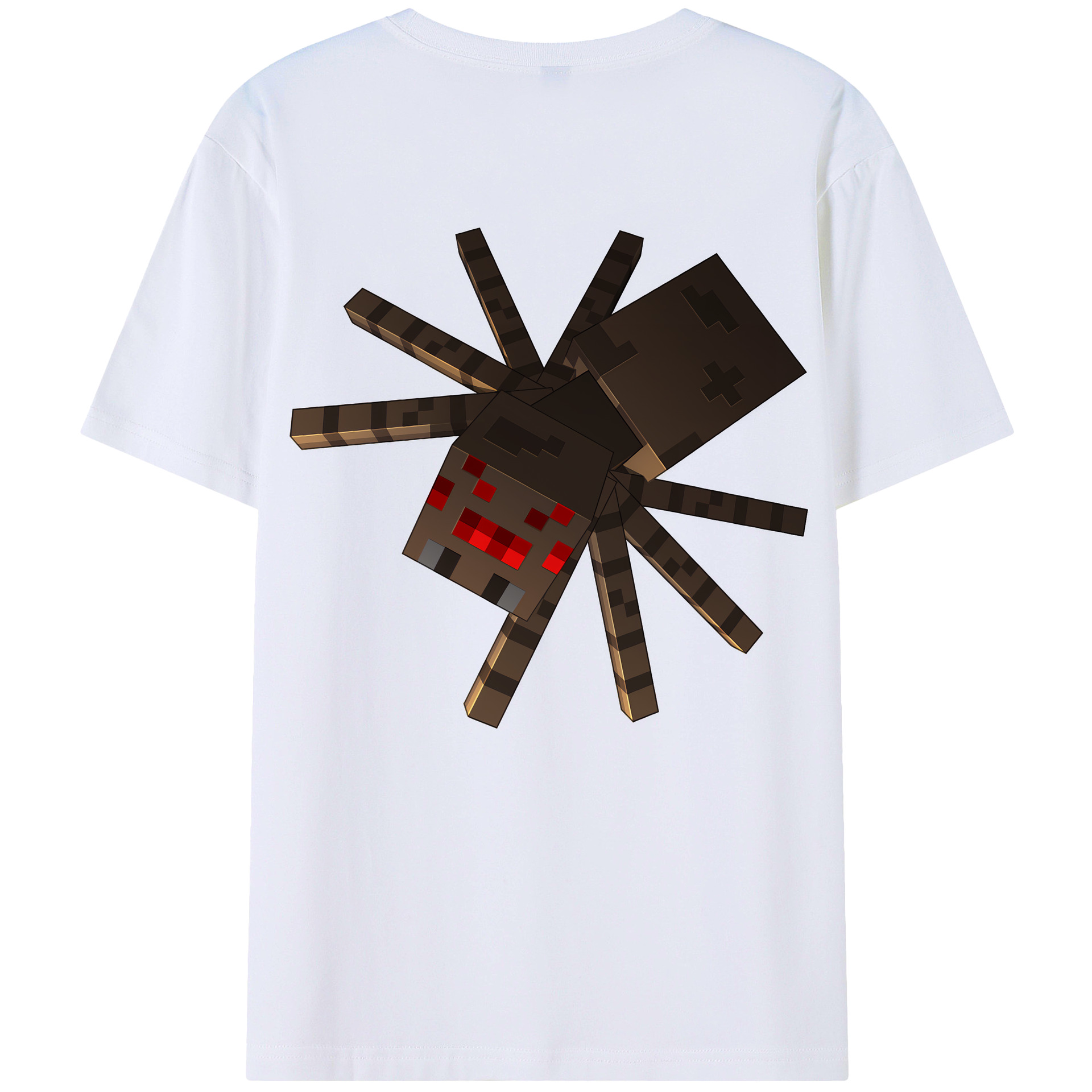 （画像用） マインクラフト ブロックの世界 Minecraft MC Block world 綿100％半袖Tシャツ（背面プリント）