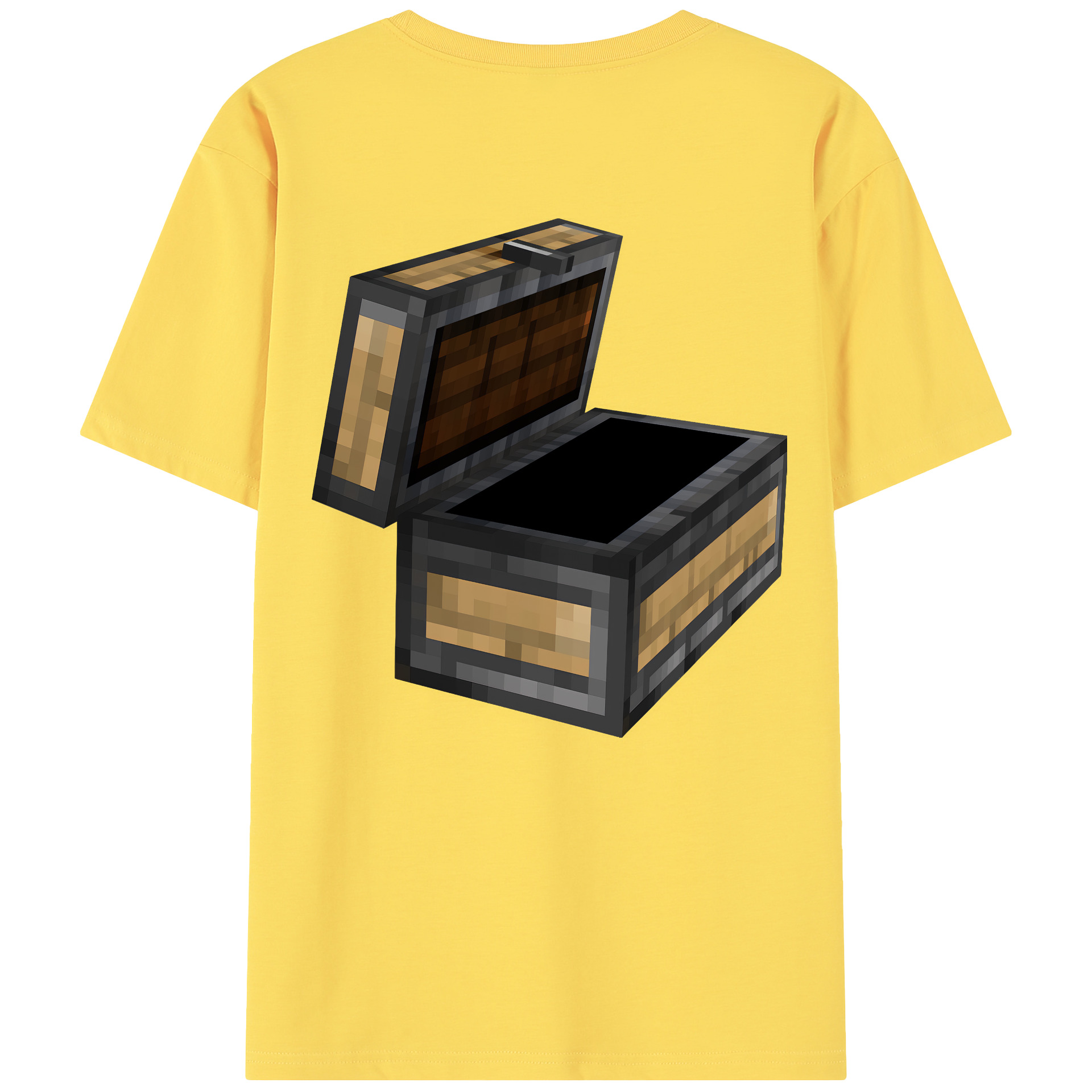 （画像用） マインクラフト ブロックの世界 Minecraft MC Block world 綿100％半袖Tシャツ（背面プリント）