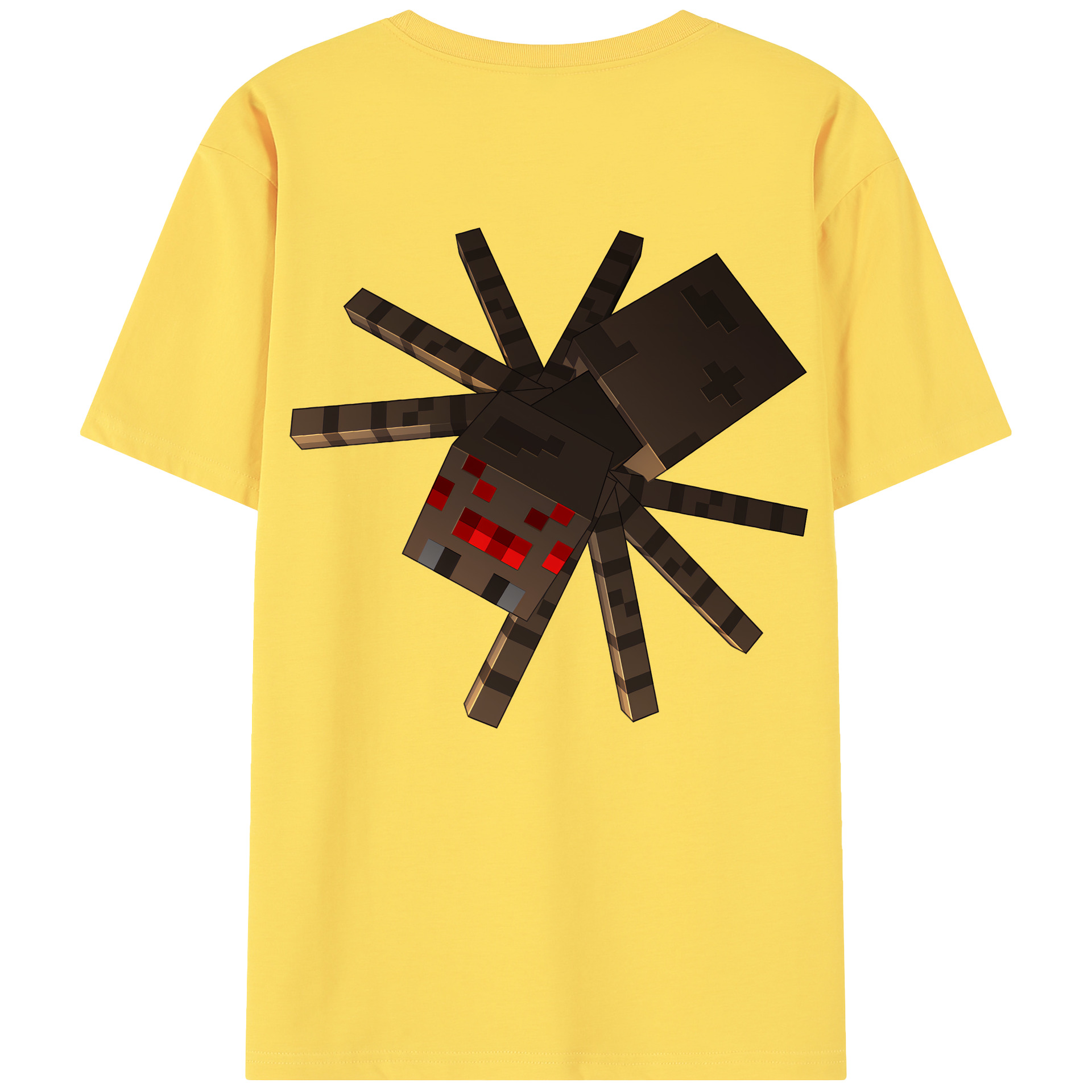 （画像用） マインクラフト ブロックの世界 Minecraft MC Block world 綿100％半袖Tシャツ（背面プリント）