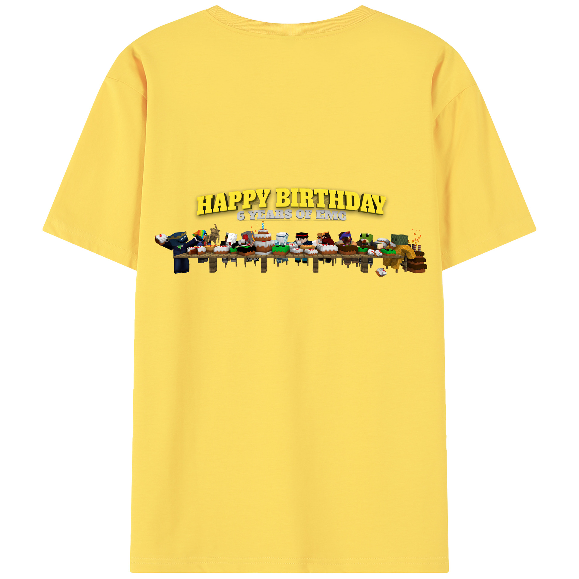 （画像用） マインクラフト ブロックの世界 Minecraft MC Block world 綿100％半袖Tシャツ（背面プリント）