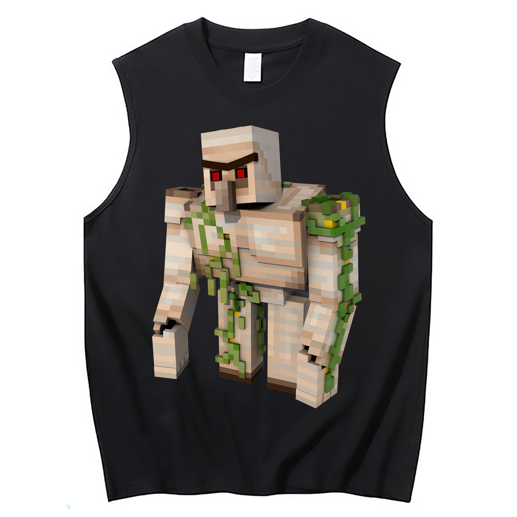 （画像用） マインクラフト ブロックの世界 Minecraft MC Block world コットン100％タンクトップ（フロントプリント）