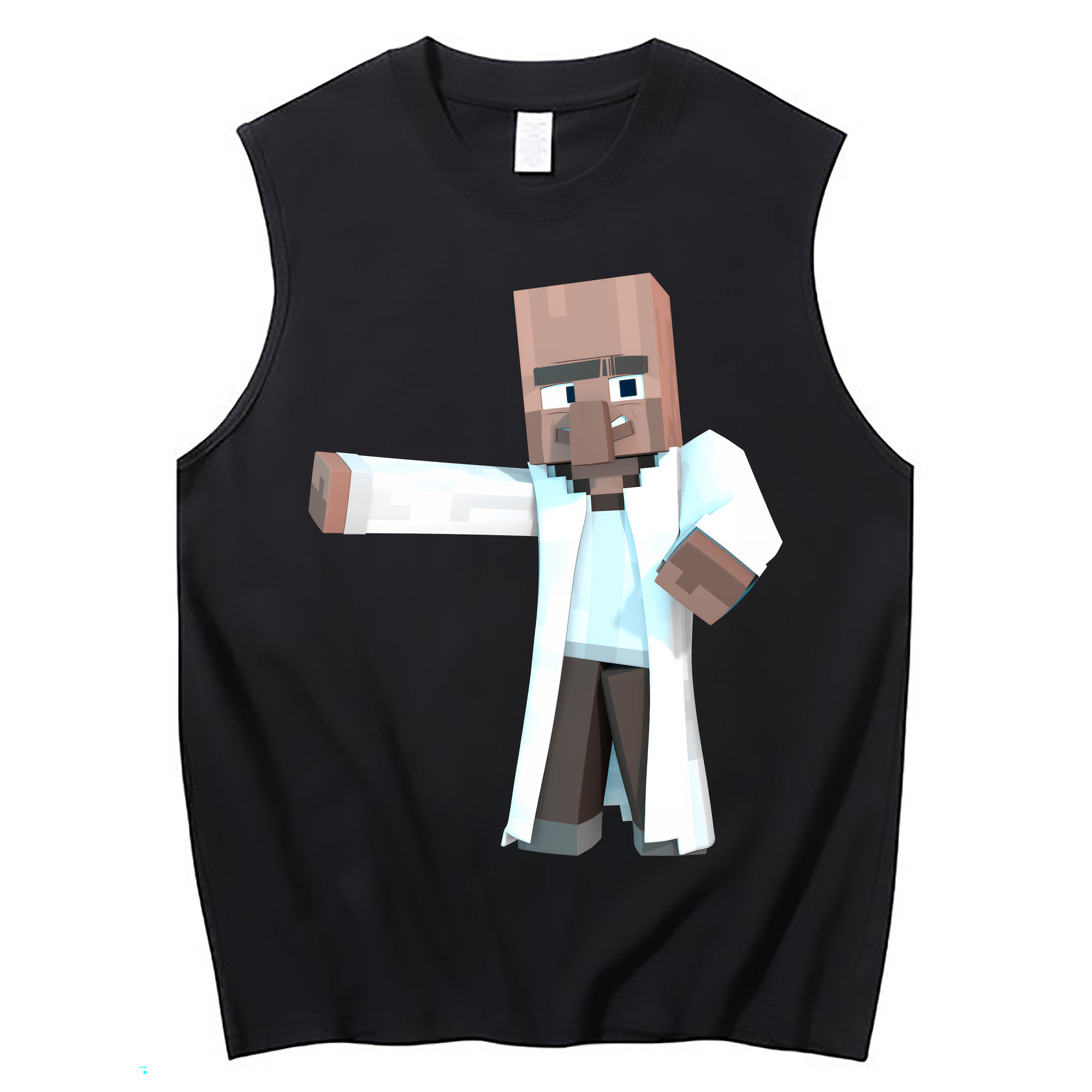 （画像用） マインクラフト ブロックの世界 Minecraft MC Block world コットン100％タンクトップ（フロントプリント）