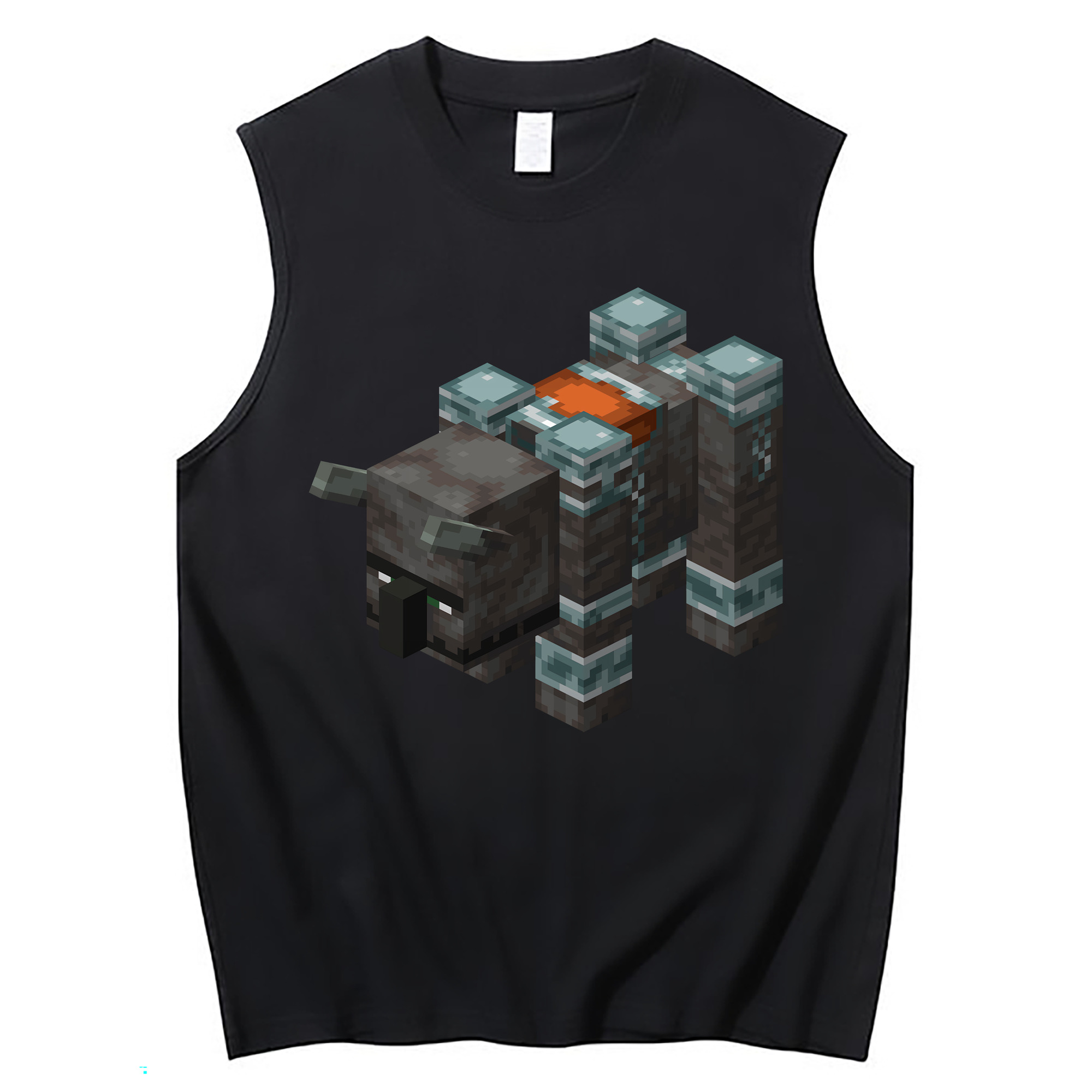 （画像用） マインクラフト ブロックの世界 Minecraft MC Block world コットン100％タンクトップ（フロントプリント）
