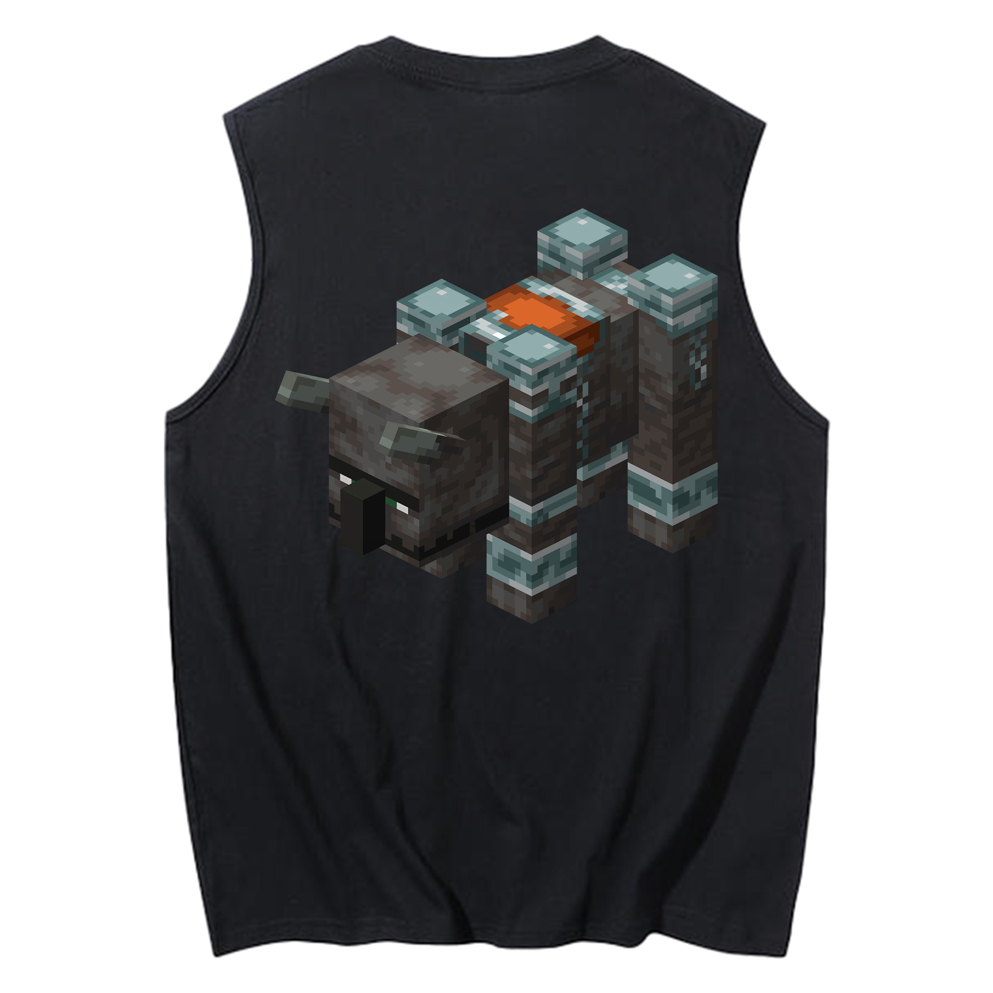 （画像用） マインクラフト ブロックの世界 Minecraft MC Block world コットン100％タンクトップ（背面プリント）