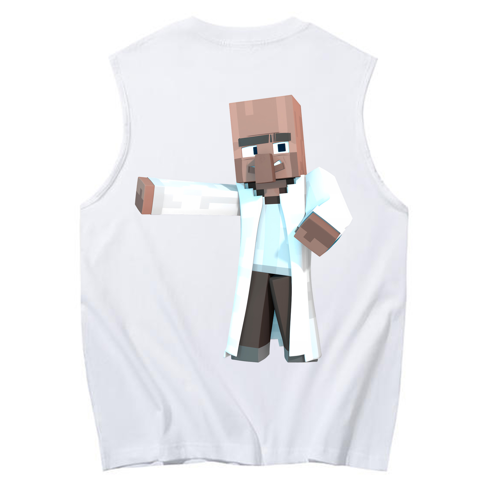 （画像用） マインクラフト ブロックの世界 Minecraft MC Block world コットン100％タンクトップ（背面プリント）