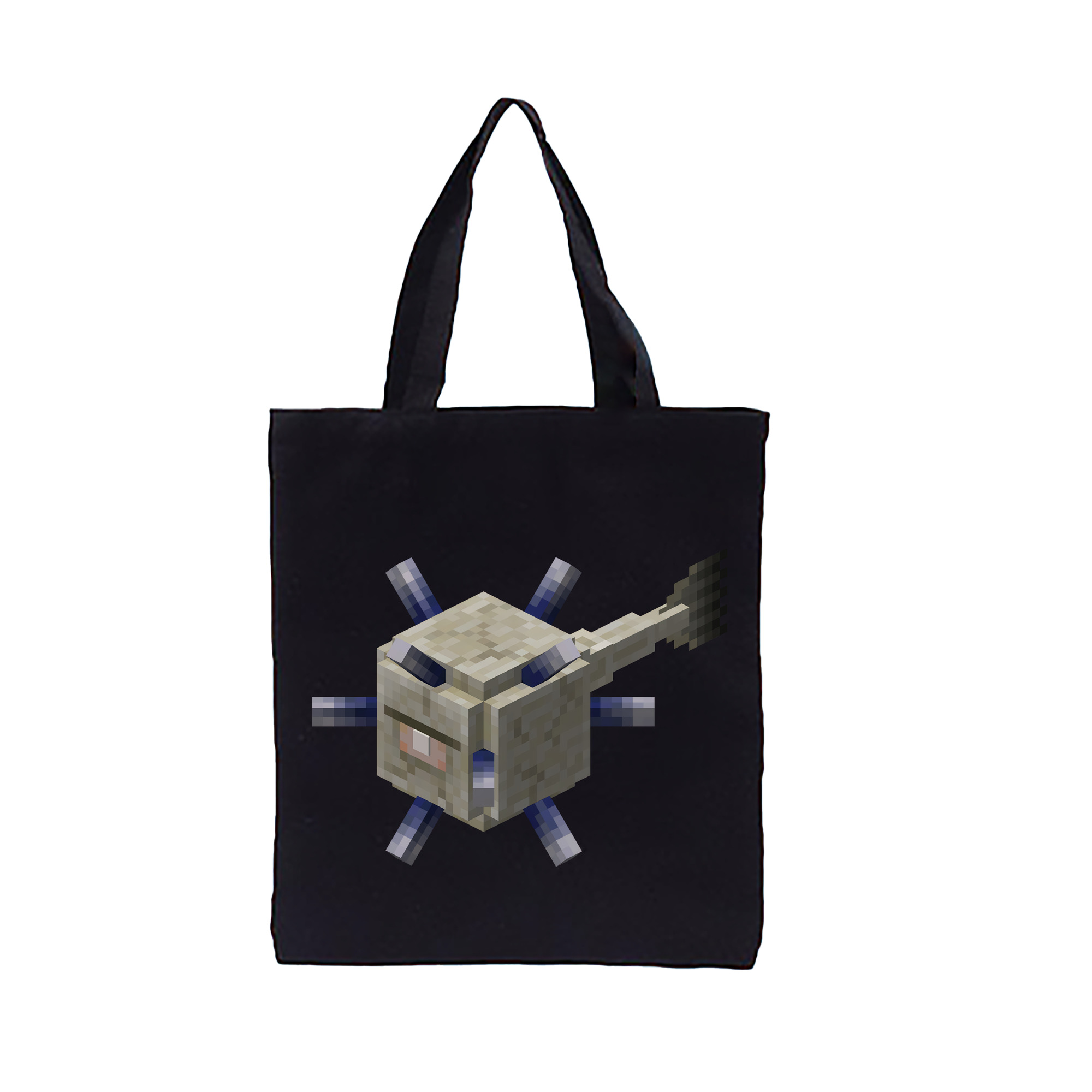 （画像用） マインクラフト ブロックの世界 Minecraft MC Block world 縦型キャンバス生地手提げバッグ　トートバッグ