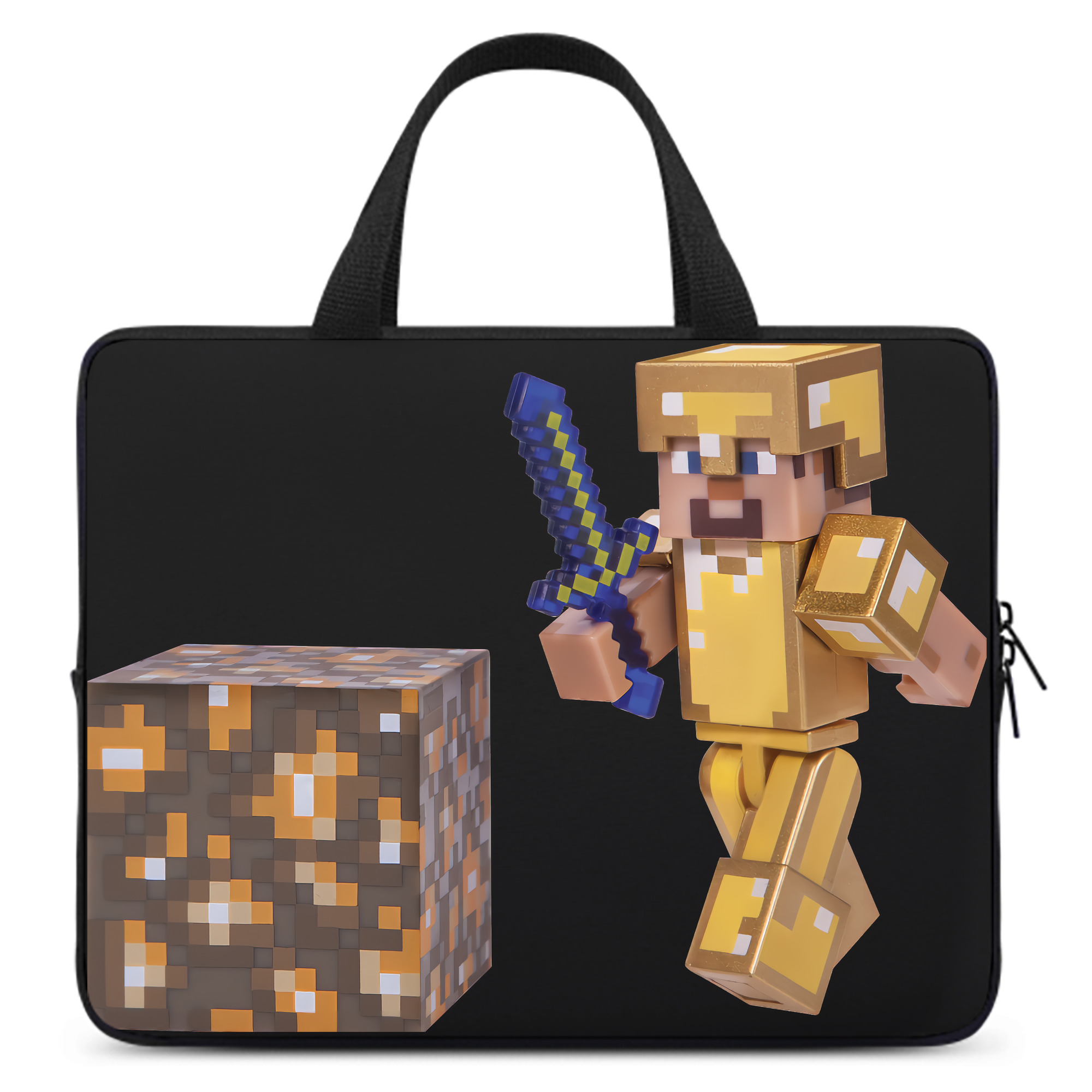 （画像用） マインクラフト ブロックの世界 Minecraft MC Block world 手提げノートパソコンバッグ