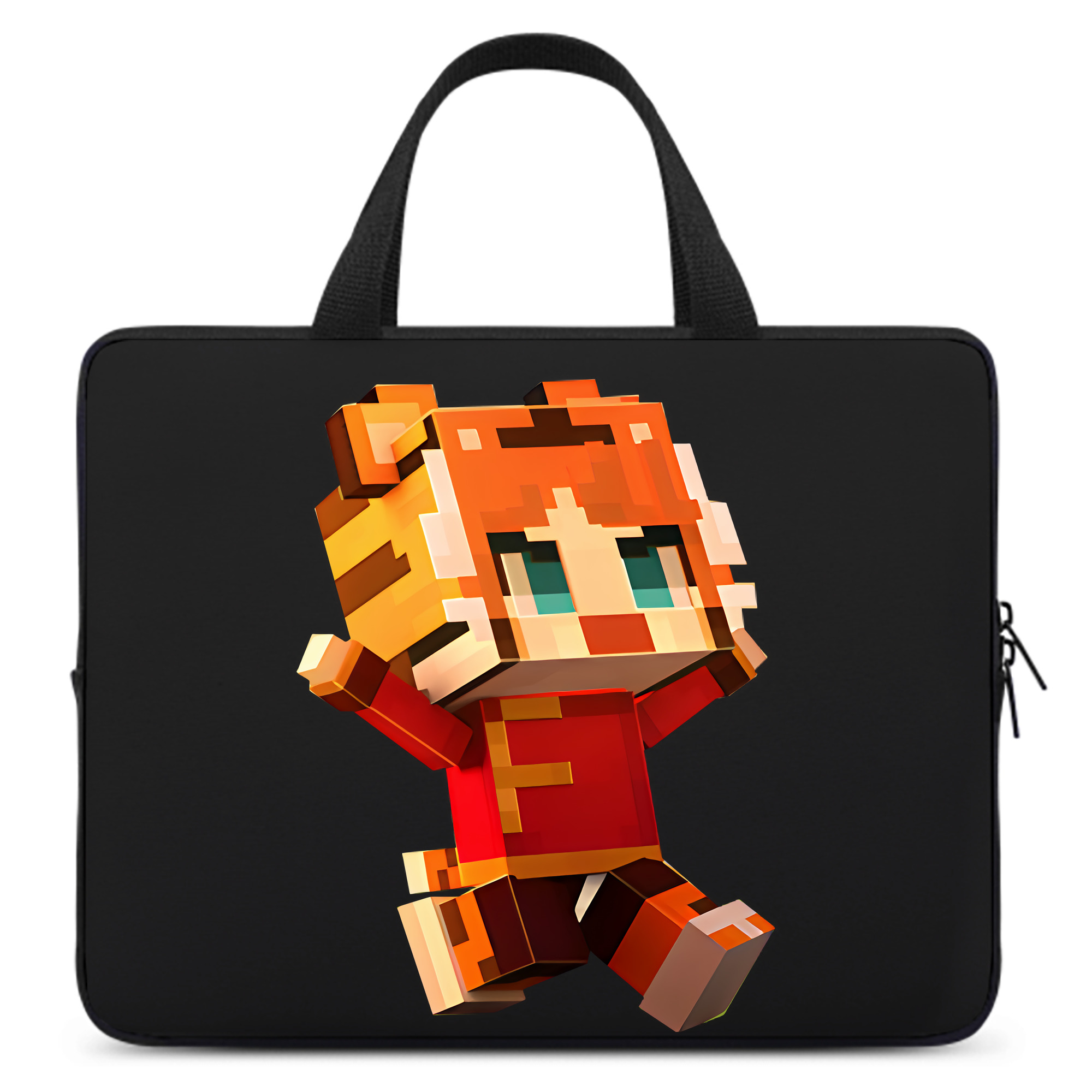 （画像用） マインクラフト ブロックの世界 Minecraft MC Block world 手提げノートパソコンバッグ