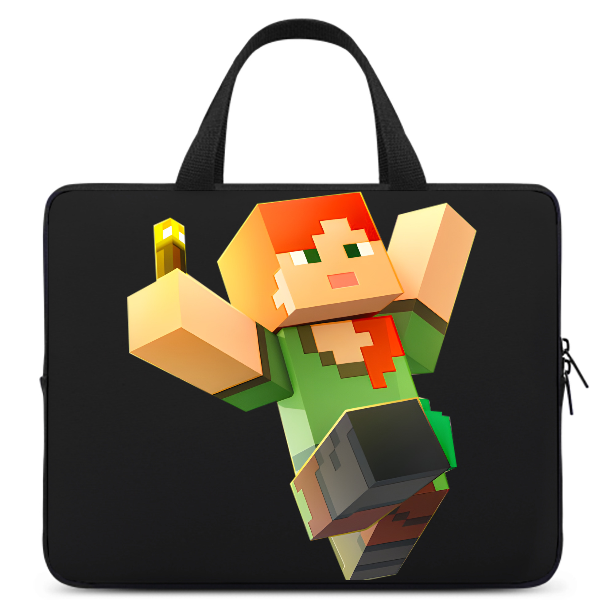 （画像用） マインクラフト ブロックの世界 Minecraft MC Block world 手提げノートパソコンバッグ
