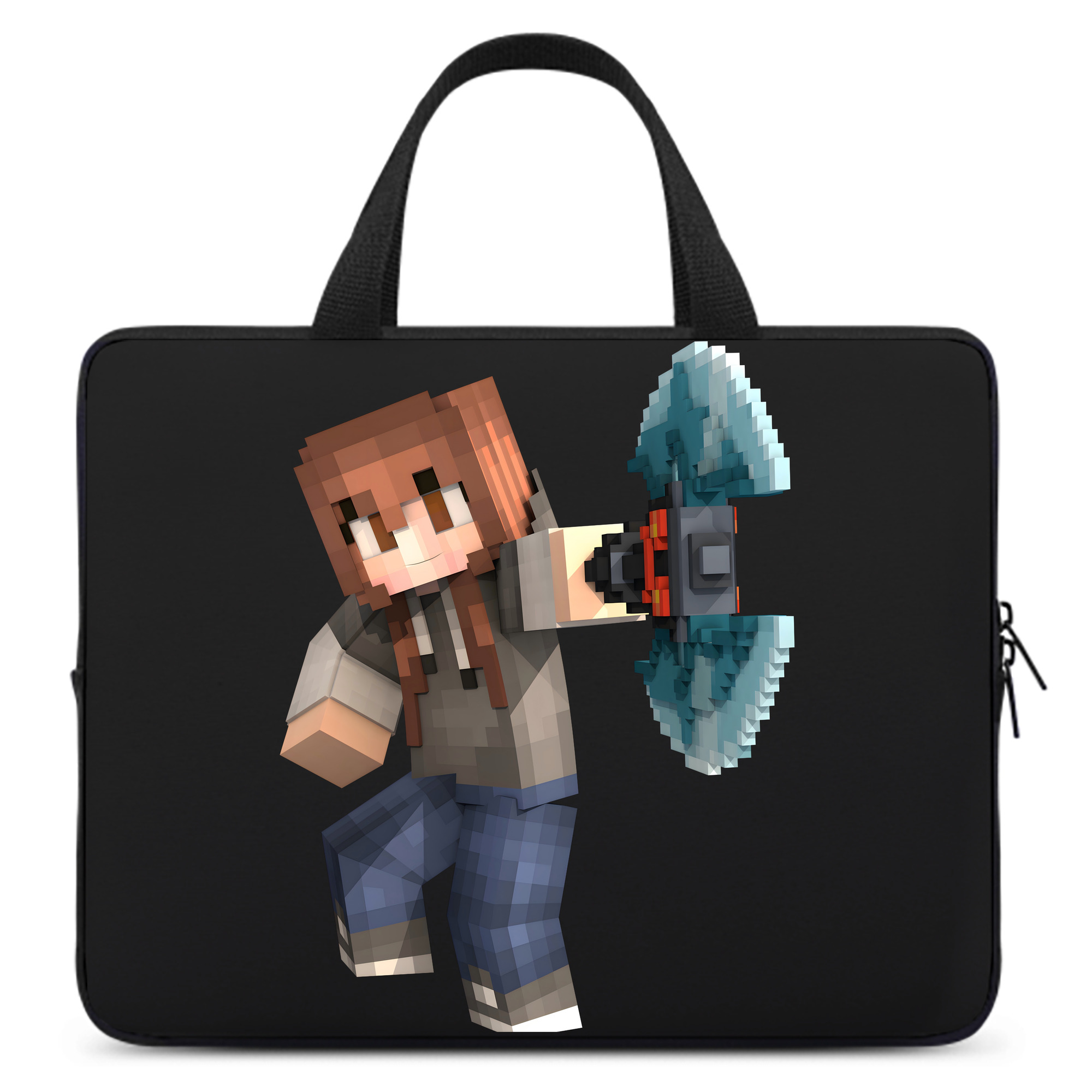 （画像用） マインクラフト ブロックの世界 Minecraft MC Block world 手提げノートパソコンバッグ