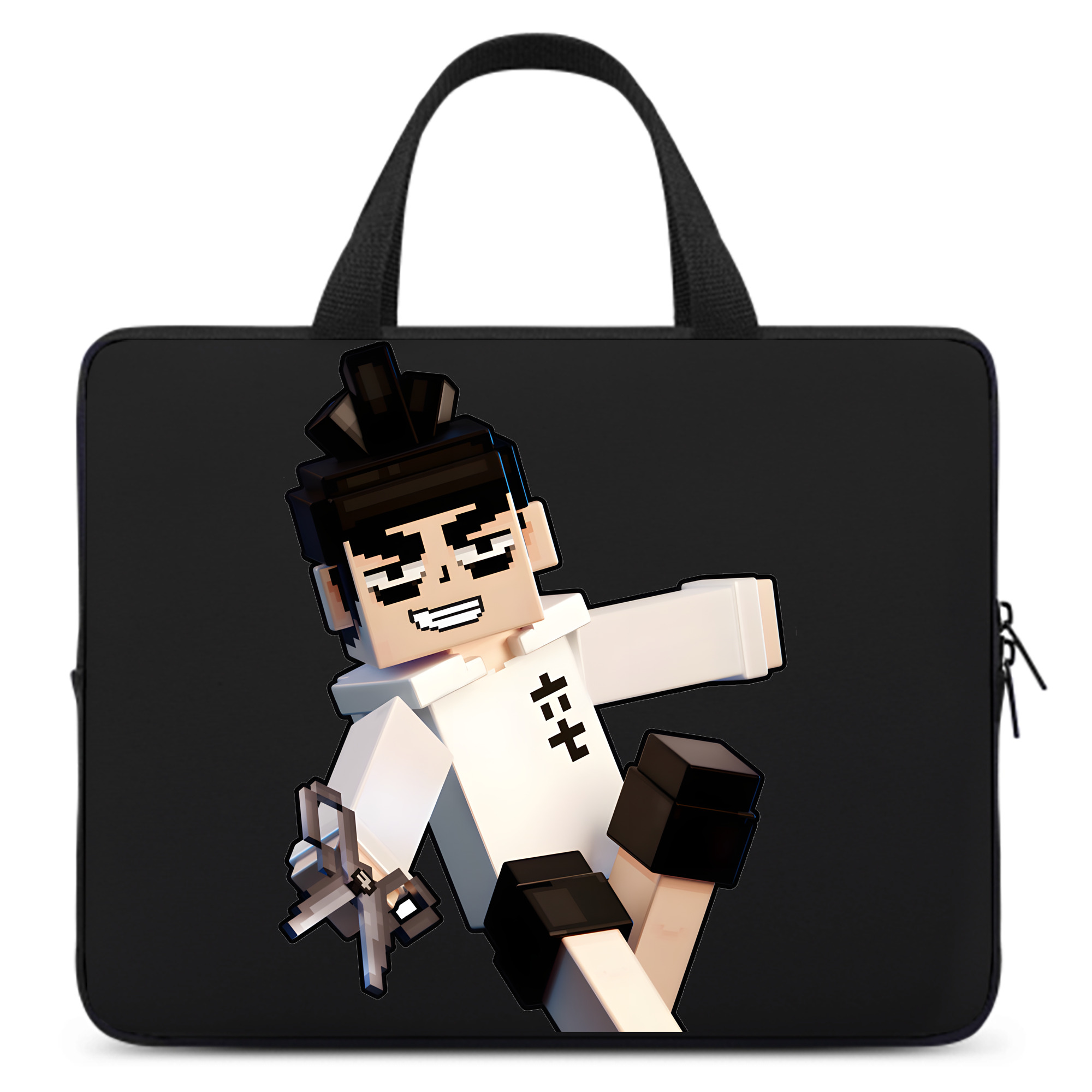 （画像用） マインクラフト ブロックの世界 Minecraft MC Block world 手提げノートパソコンバッグ