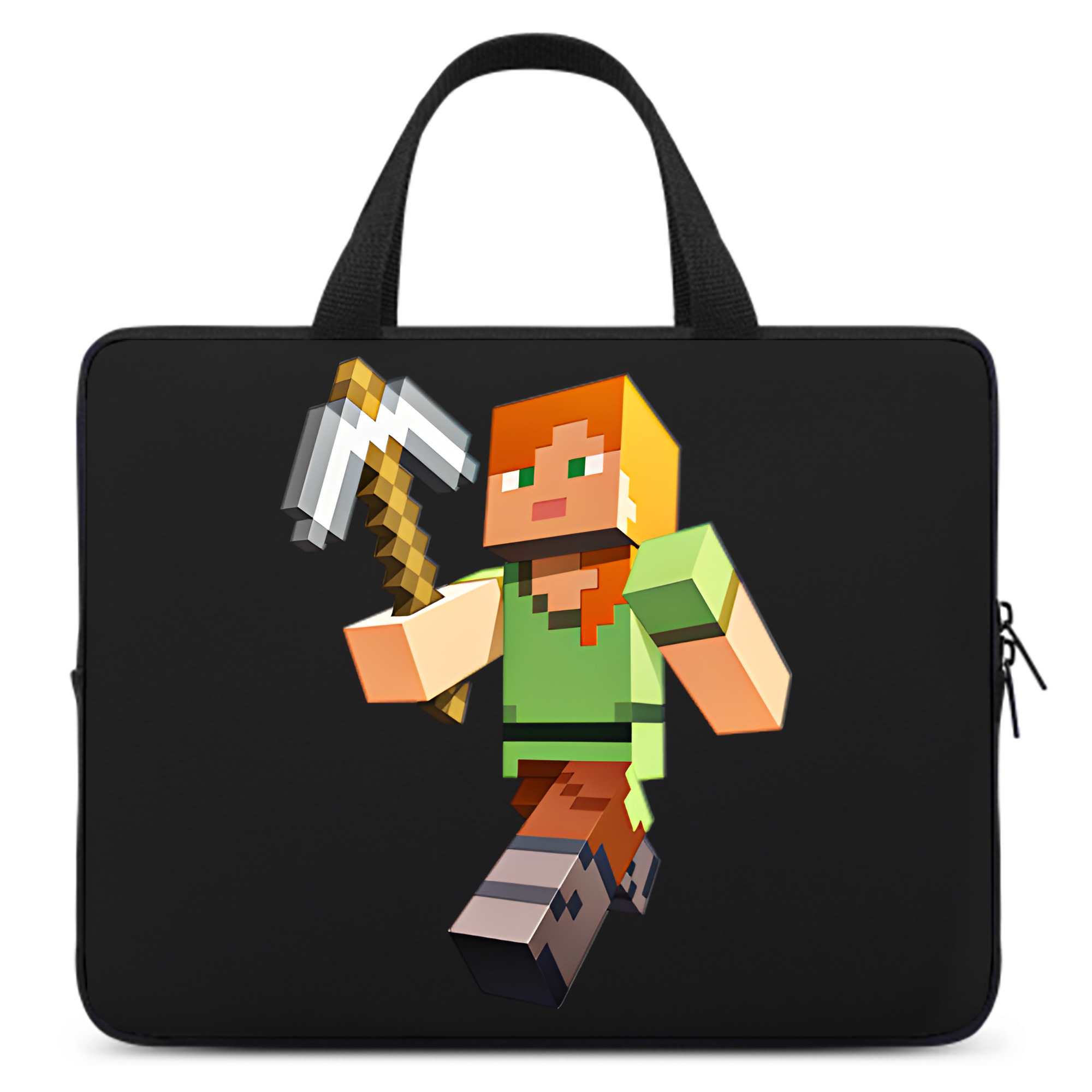 （画像用） マインクラフト ブロックの世界 Minecraft MC Block world 手提げノートパソコンバッグ