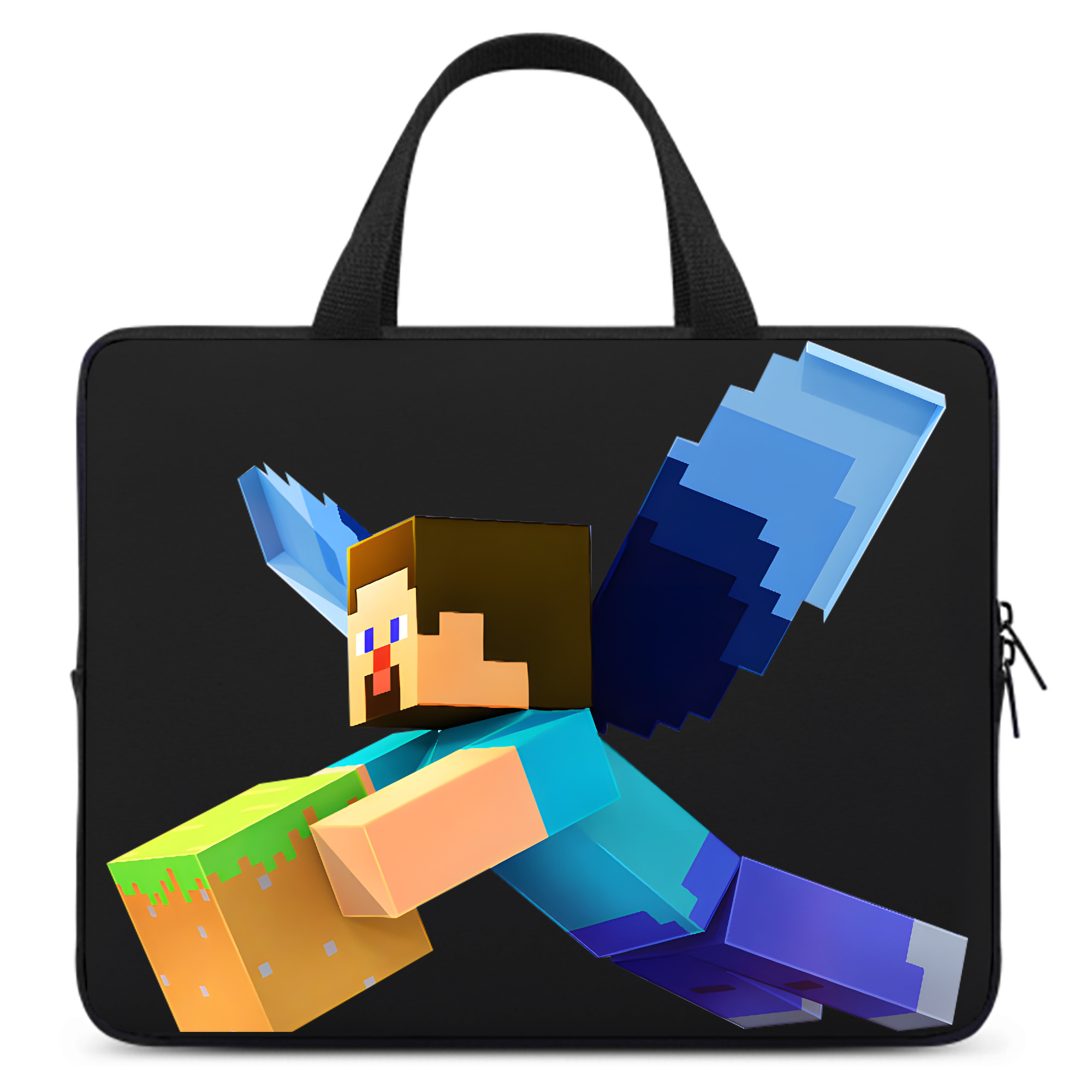 （画像用） マインクラフト ブロックの世界 Minecraft MC Block world 手提げノートパソコンバッグ