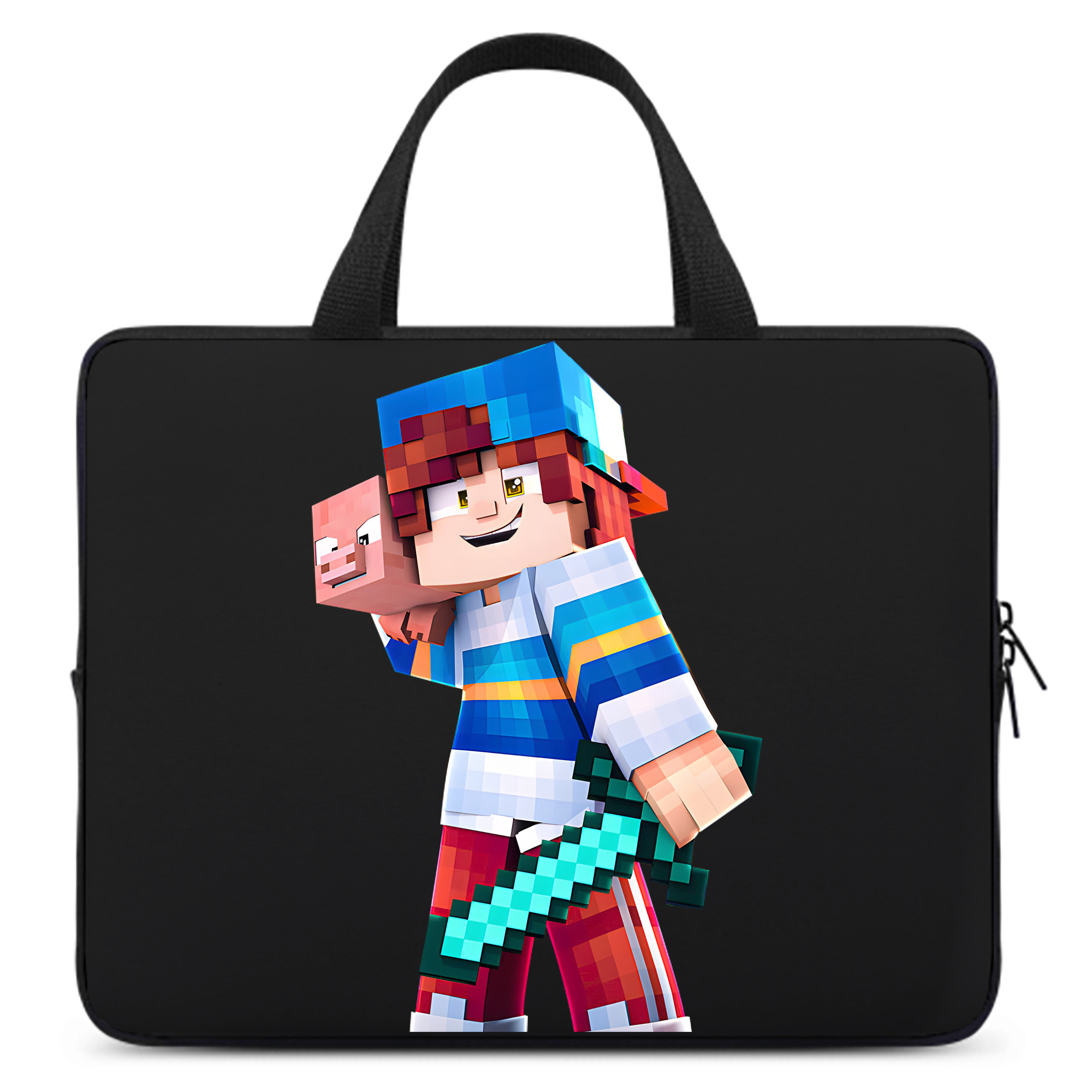 （画像用） マインクラフト ブロックの世界 Minecraft MC Block world 手提げノートパソコンバッグ