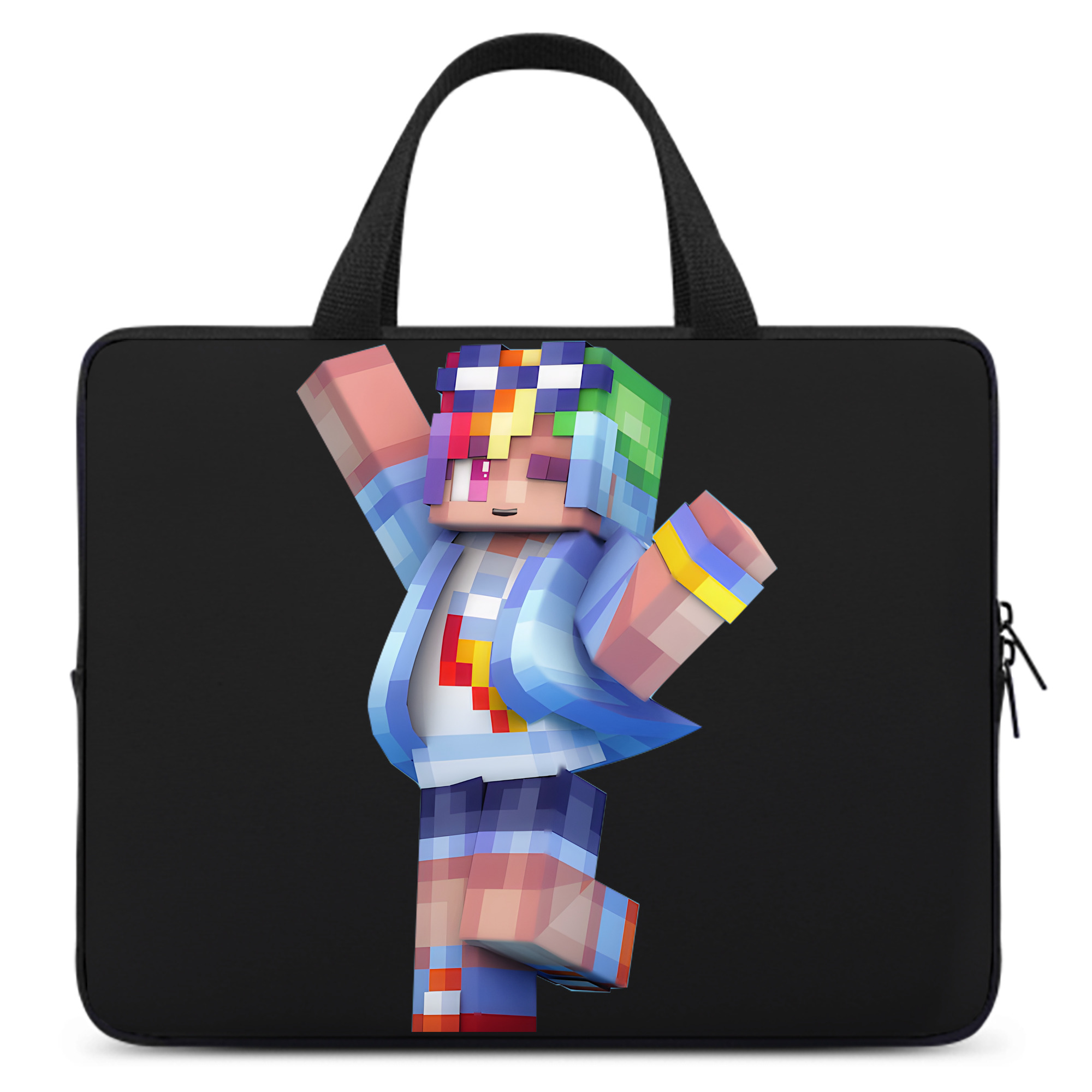 （画像用） マインクラフト ブロックの世界 Minecraft MC Block world 手提げノートパソコンバッグ