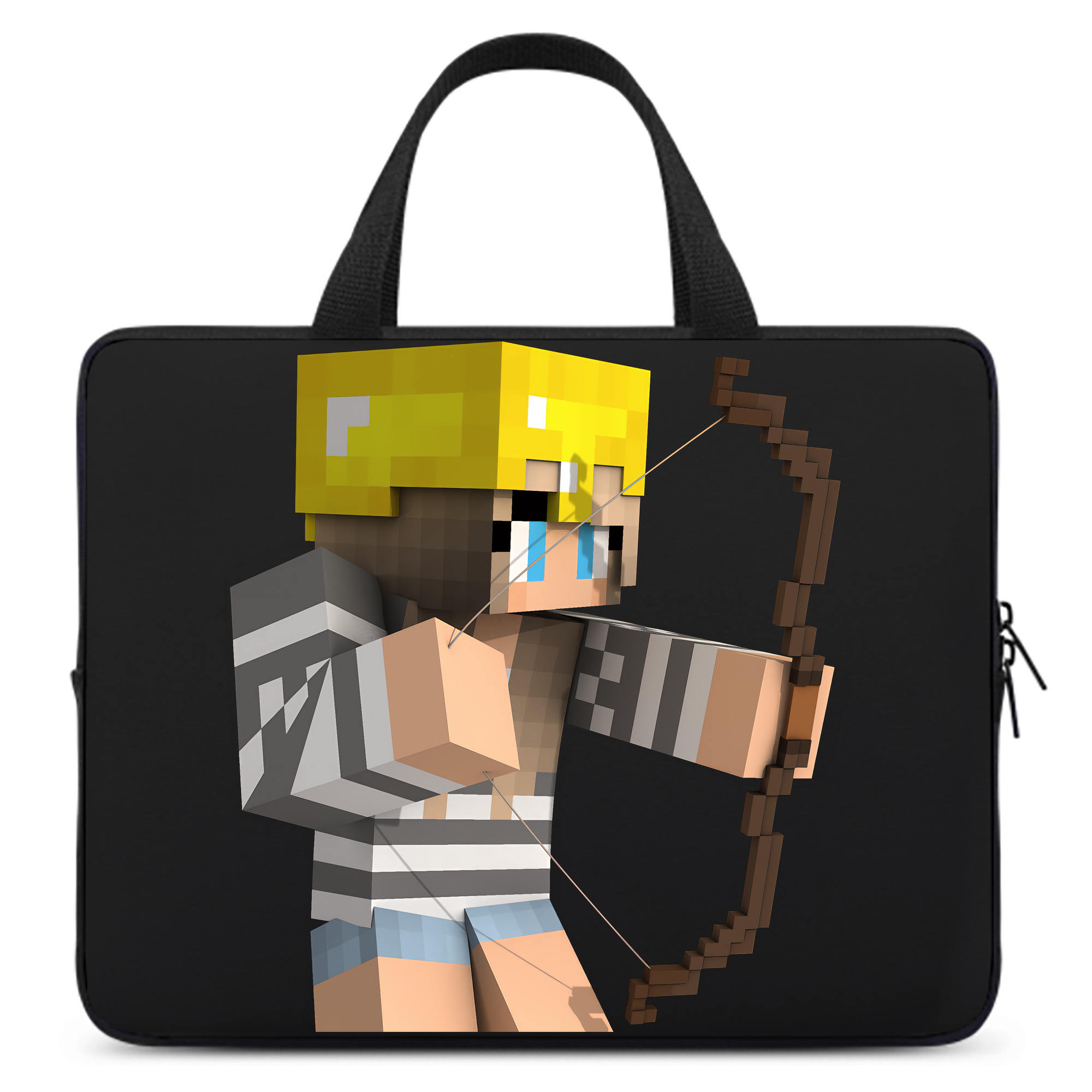 （画像用） マインクラフト ブロックの世界 Minecraft MC Block world 手提げノートパソコンバッグ