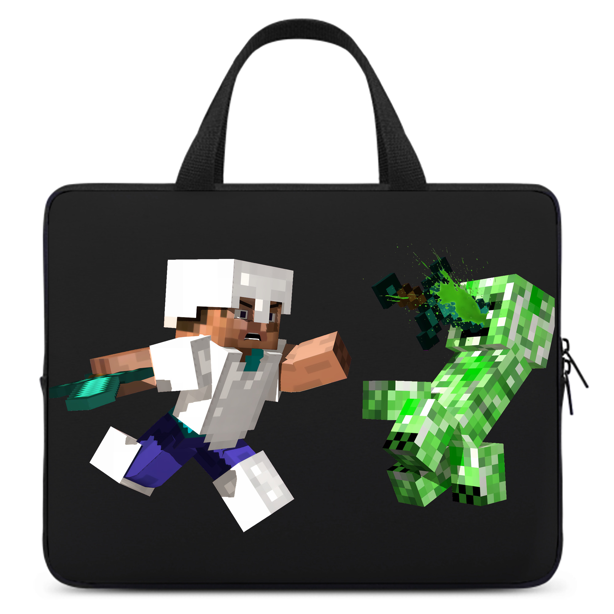 （画像用） マインクラフト ブロックの世界 Minecraft MC Block world 手提げノートパソコンバッグ