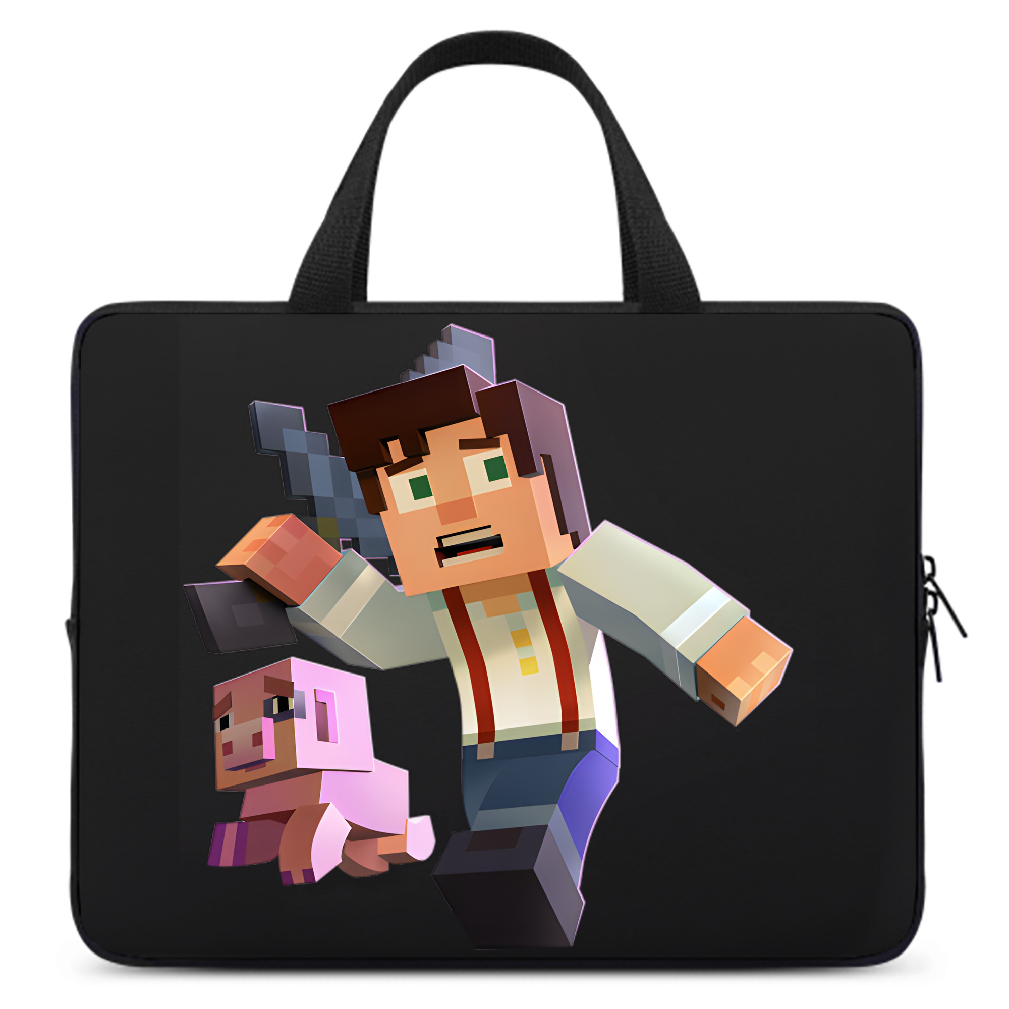 （画像用） マインクラフト ブロックの世界 Minecraft MC Block world 手提げノートパソコンバッグ