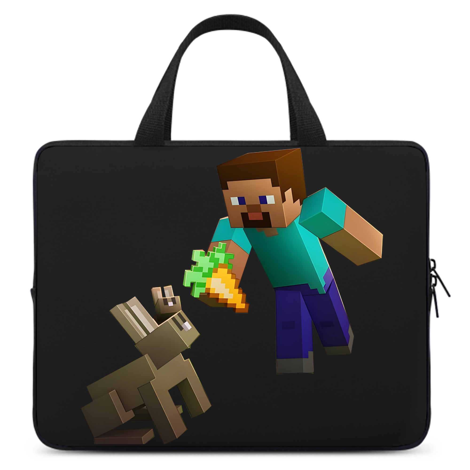 （画像用） マインクラフト ブロックの世界 Minecraft MC Block world 手提げノートパソコンバッグ