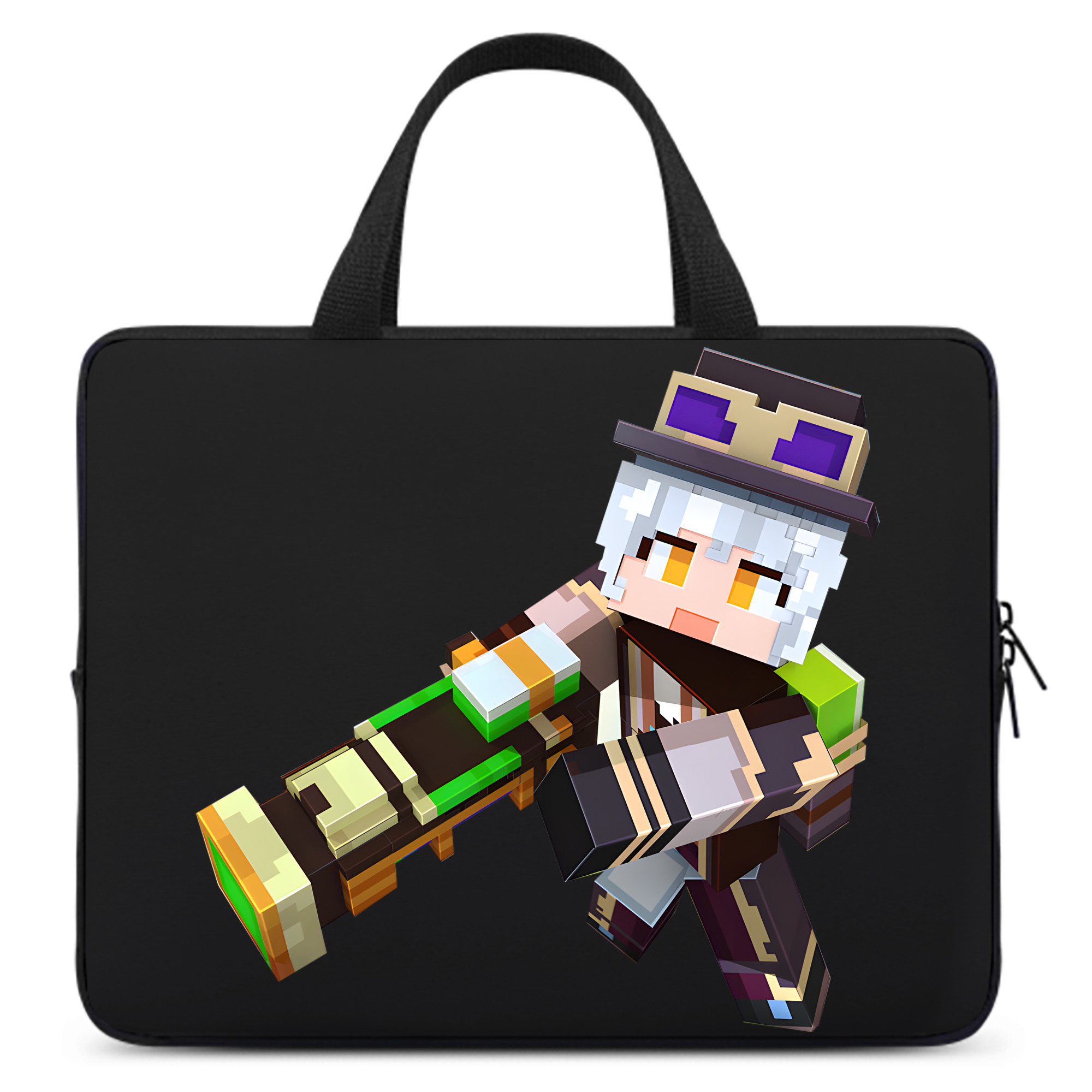 （画像用） マインクラフト ブロックの世界 Minecraft MC Block world 手提げノートパソコンバッグ