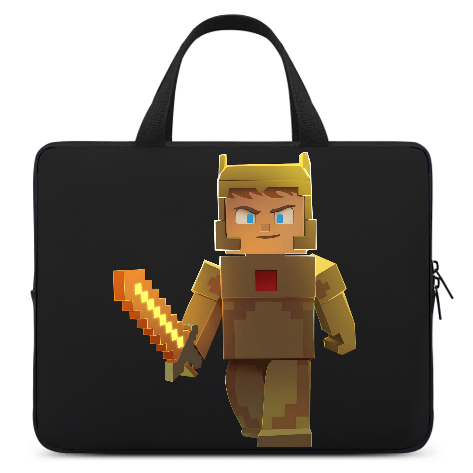 （画像用） マインクラフト ブロックの世界 Minecraft MC Block world 手提げノートパソコンバッグ