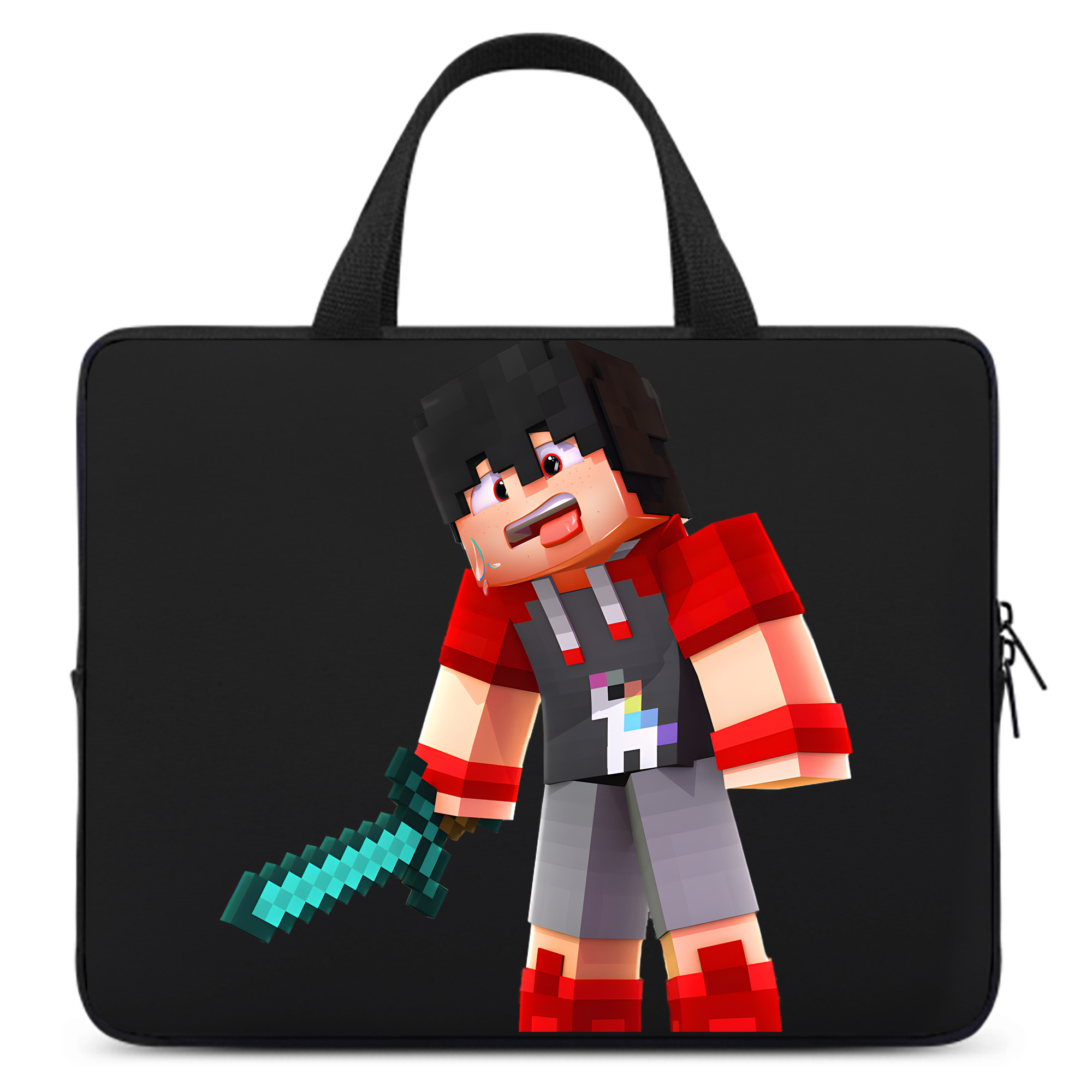 （画像用） マインクラフト ブロックの世界 Minecraft MC Block world 手提げノートパソコンバッグ