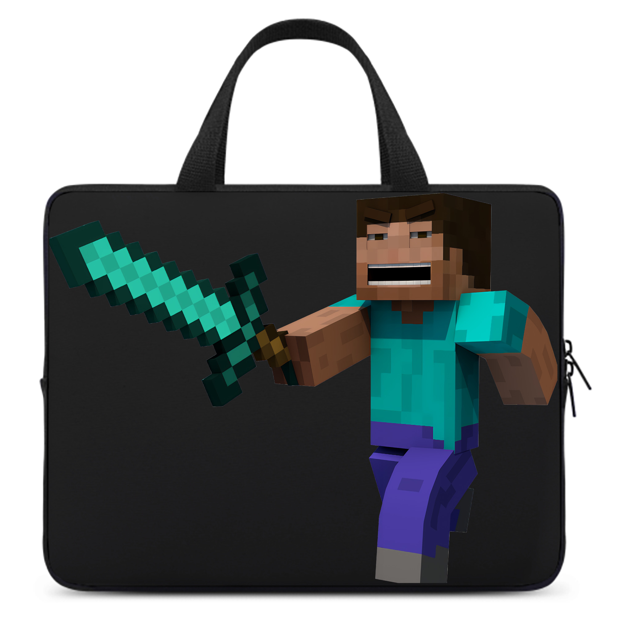 （画像用） マインクラフト ブロックの世界 Minecraft MC Block world 手提げノートパソコンバッグ