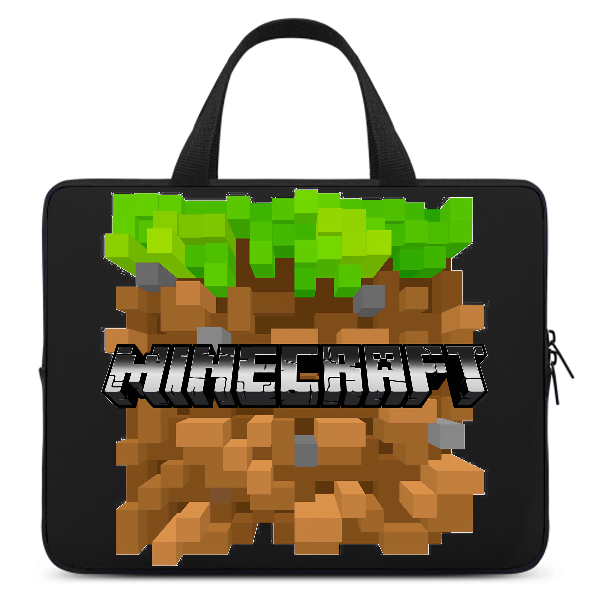 （画像用） マインクラフト ブロックの世界 Minecraft MC Block world 手提げノートパソコンバッグ