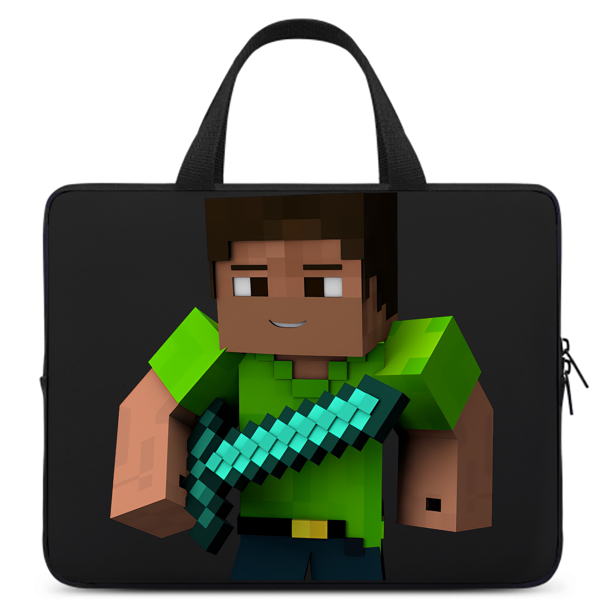 （画像用） マインクラフト ブロックの世界 Minecraft MC Block world 手提げノートパソコンバッグ
