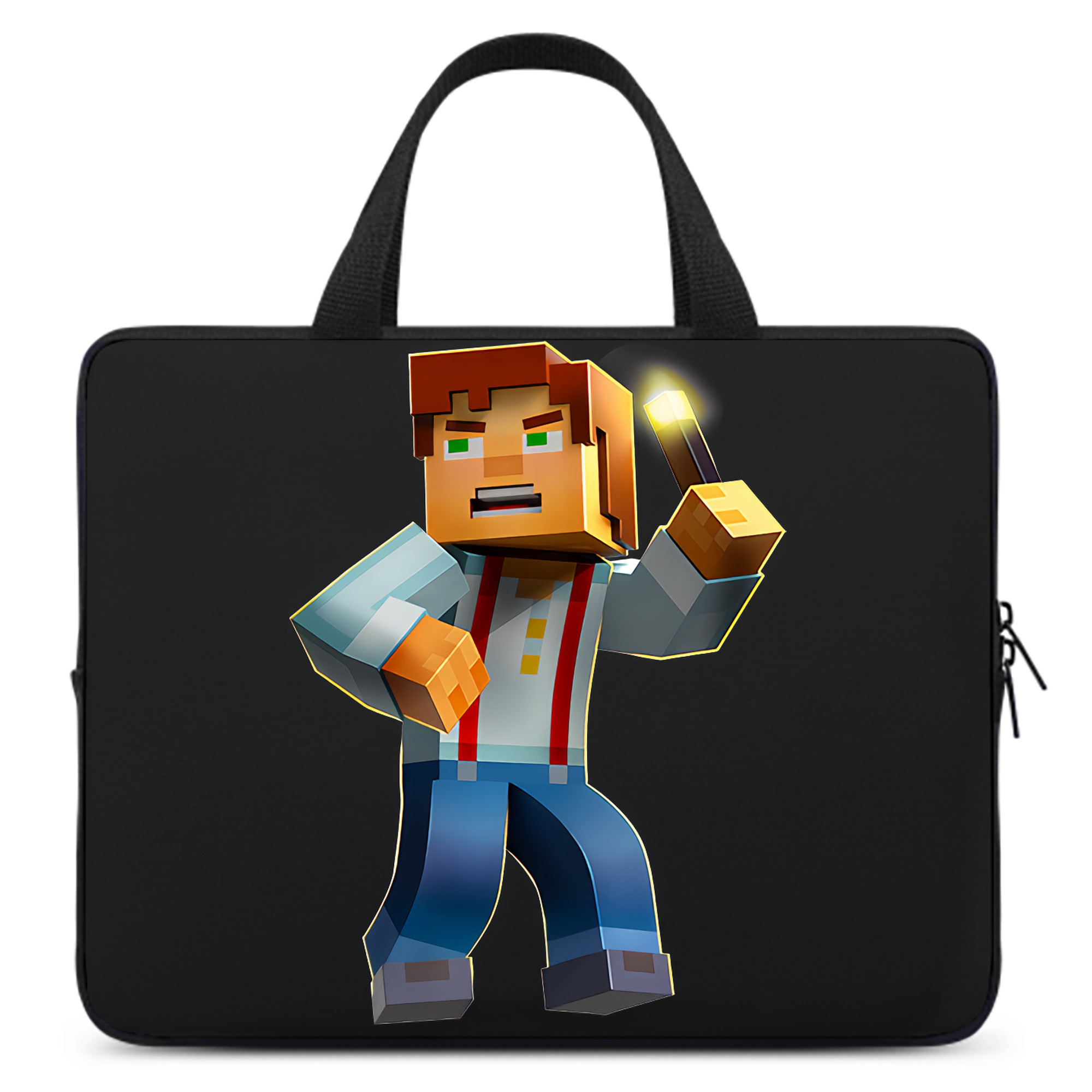 （画像用） マインクラフト ブロックの世界 Minecraft MC Block world 手提げノートパソコンバッグ