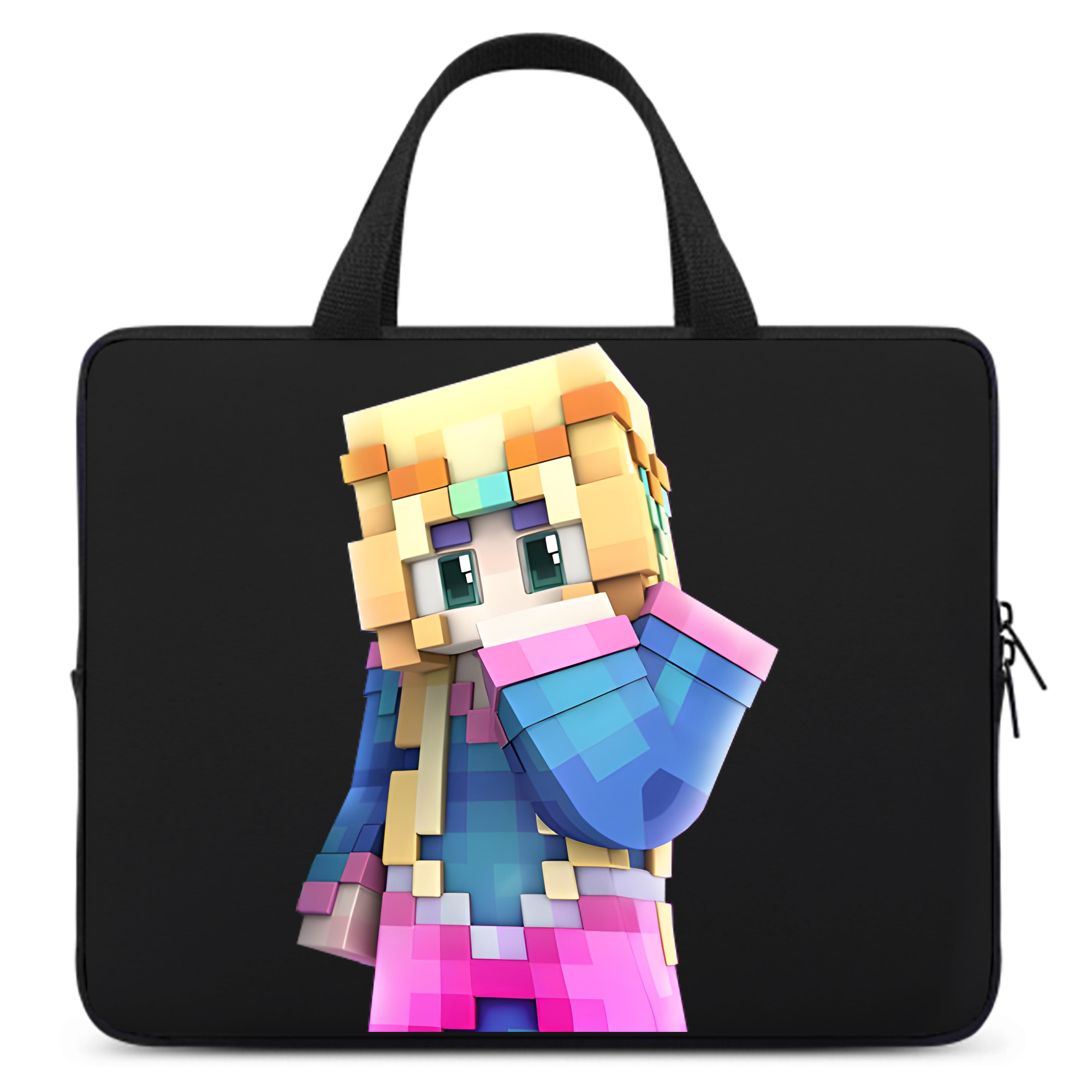 （画像用） マインクラフト ブロックの世界 Minecraft MC Block world 手提げノートパソコンバッグ