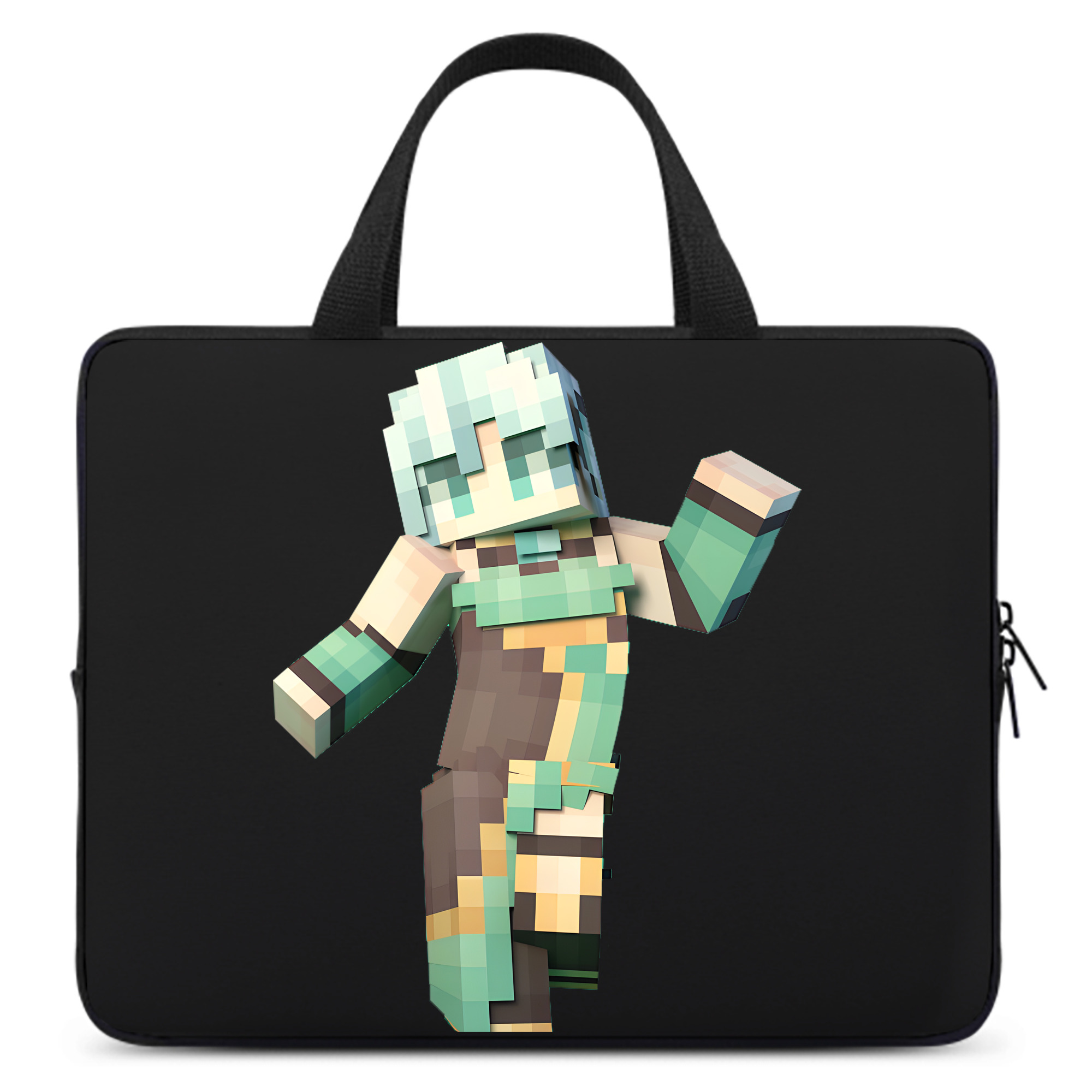 （画像用） マインクラフト ブロックの世界 Minecraft MC Block world 手提げノートパソコンバッグ