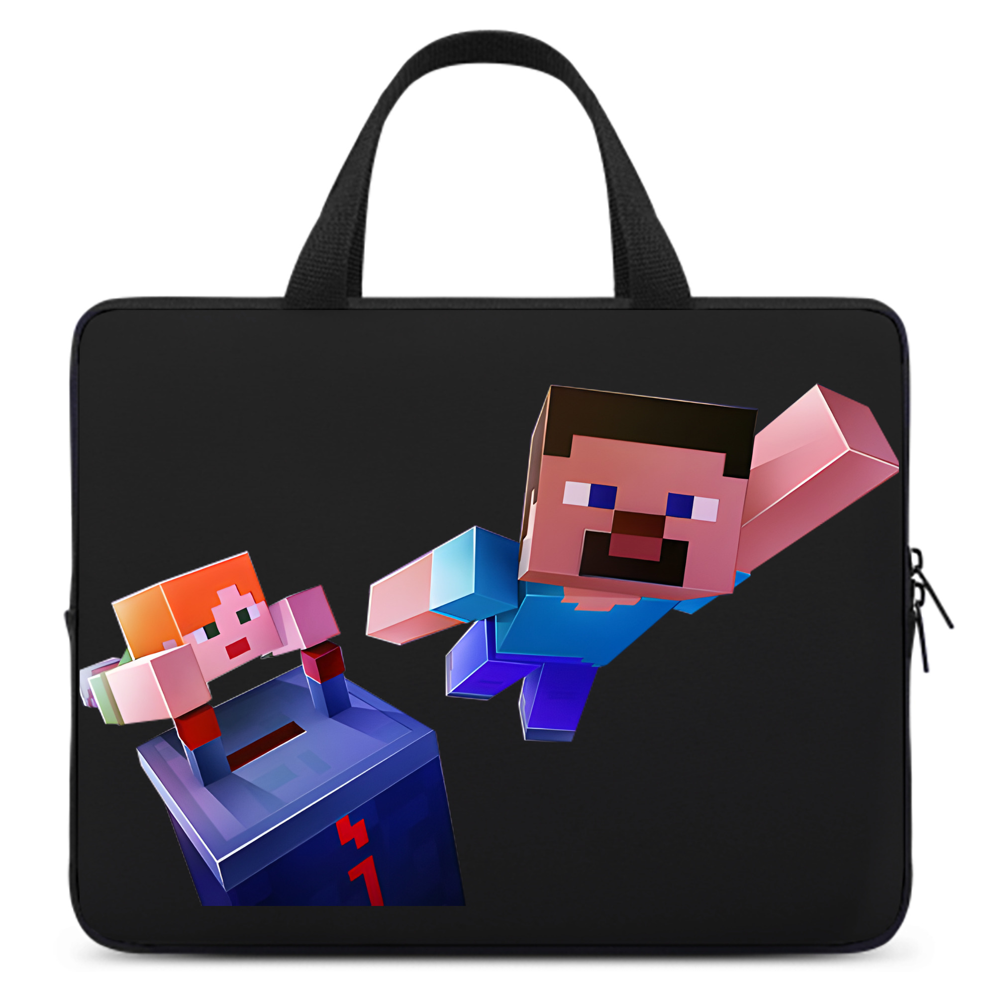 （画像用） マインクラフト ブロックの世界 Minecraft MC Block world 手提げノートパソコンバッグ
