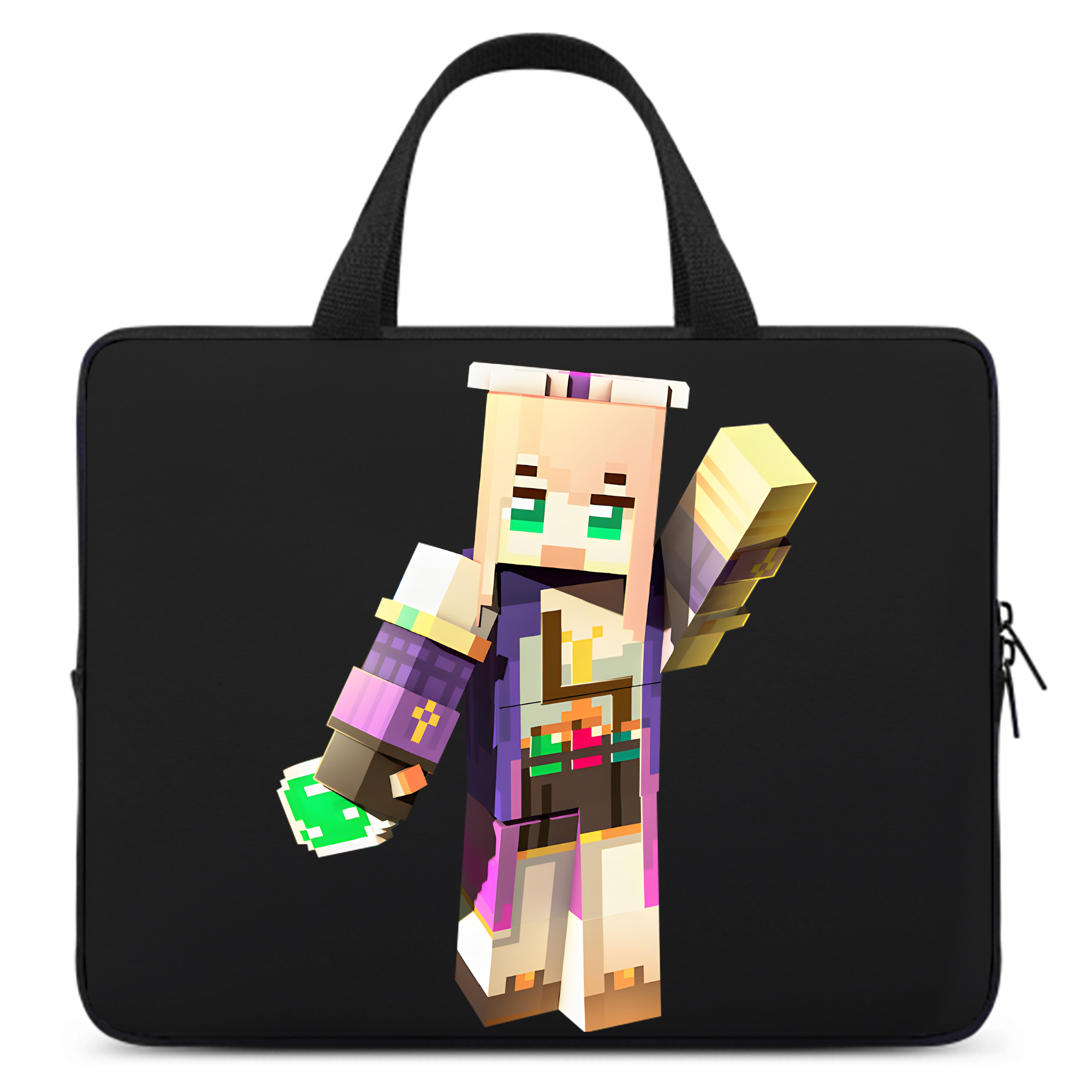 （画像用） マインクラフト ブロックの世界 Minecraft MC Block world 手提げノートパソコンバッグ