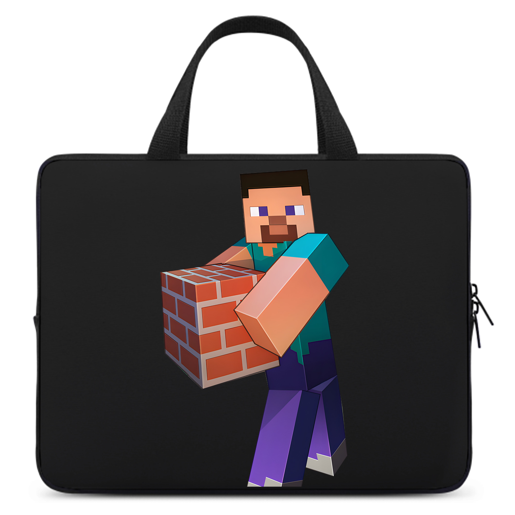 （画像用） マインクラフト ブロックの世界 Minecraft MC Block world 手提げノートパソコンバッグ