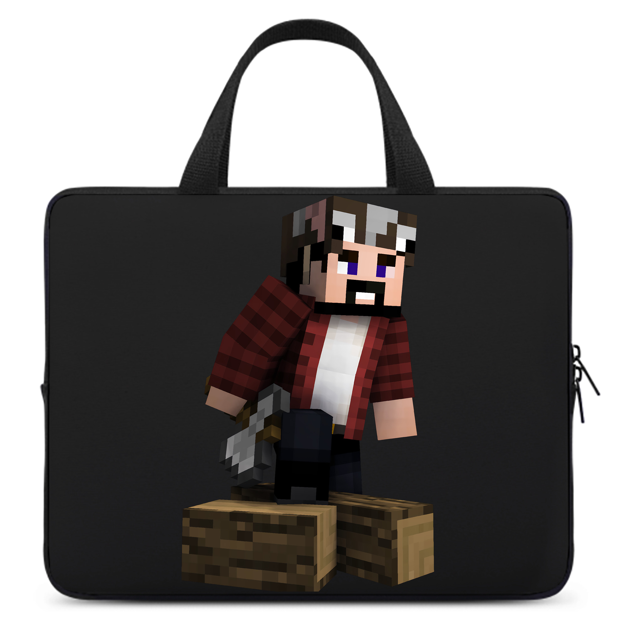 （画像用） マインクラフト ブロックの世界 Minecraft MC Block world 手提げノートパソコンバッグ